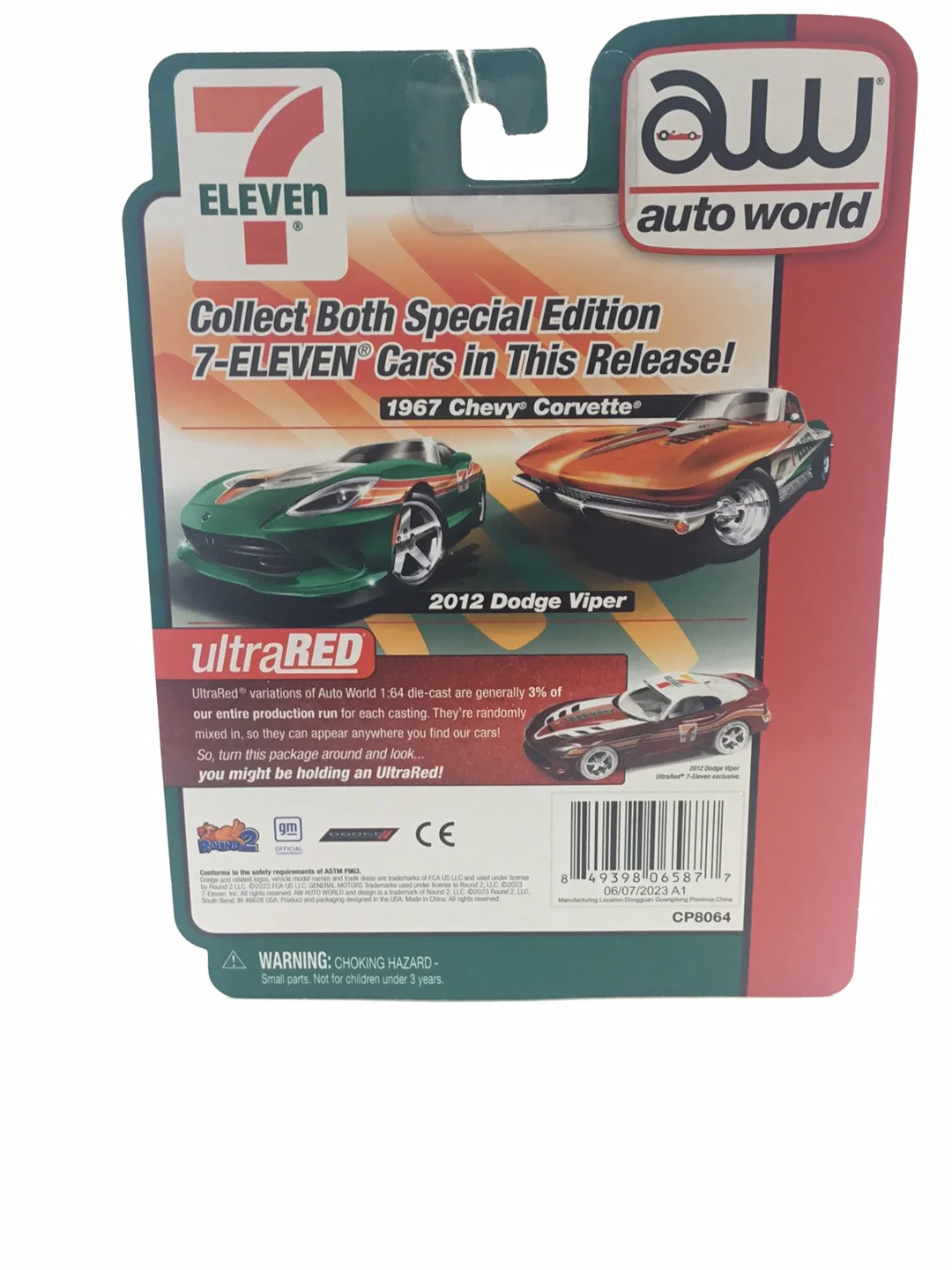 Auto world 7-Eleven 7-11 2012 Dodge Viper ultra red chase - Image 6