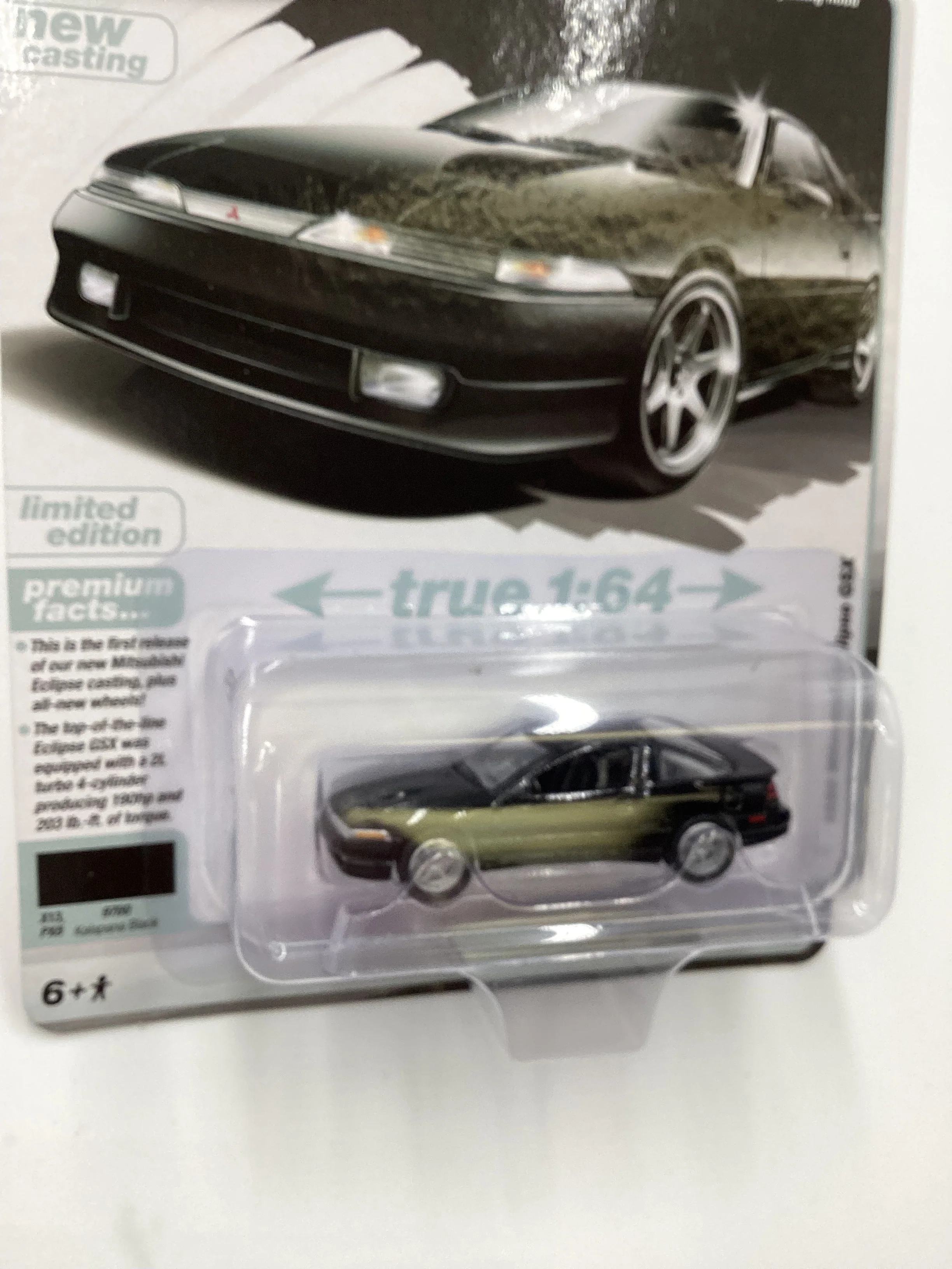 Auto World Import Legends Release 1 Version B 1990 Mitsubishi Eclipse GSX Black - Image 5