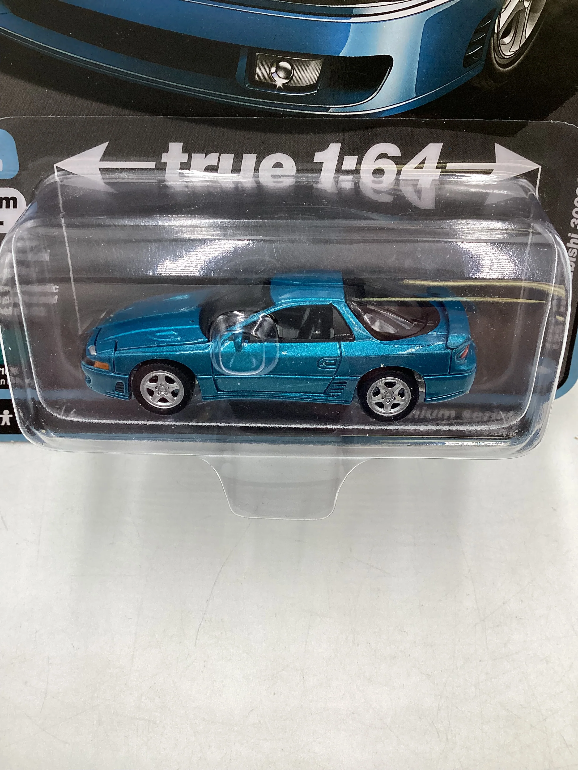 Auto world Modern Muscle Version A #1 1991 Mitsubishi 3000GT VR-4 Blue 182F - Image 3