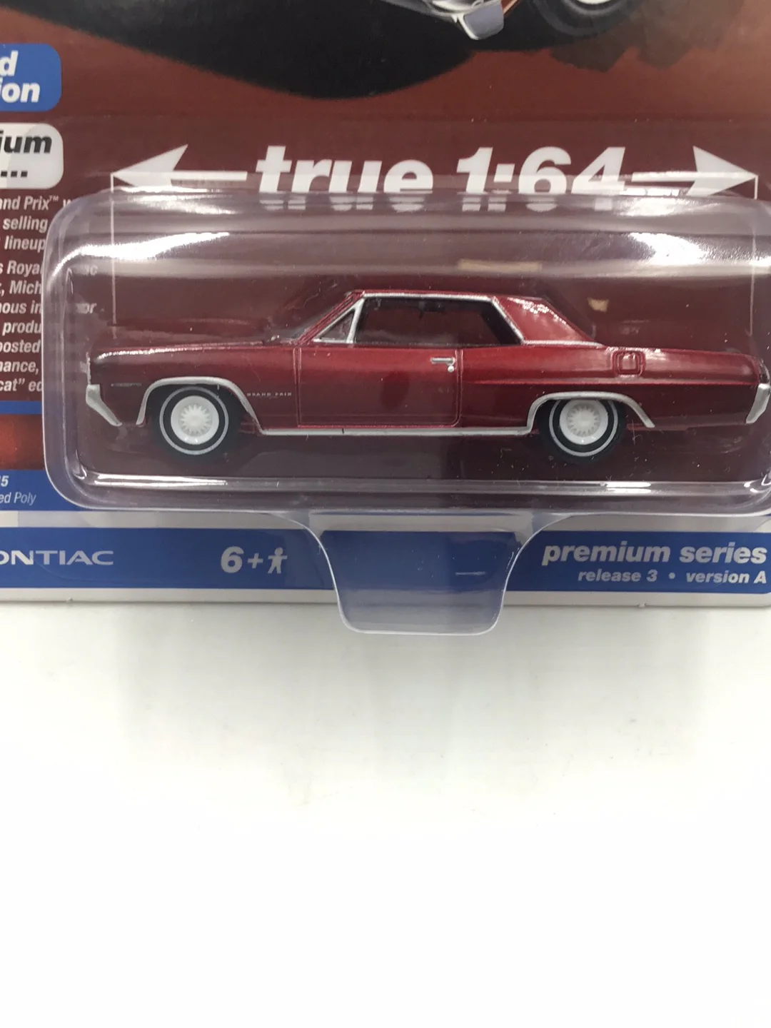 Auto world vintage muscle 1964 Pontiac Grand Prix Royal Bobcat version A Ultra Red Chase - Image 2