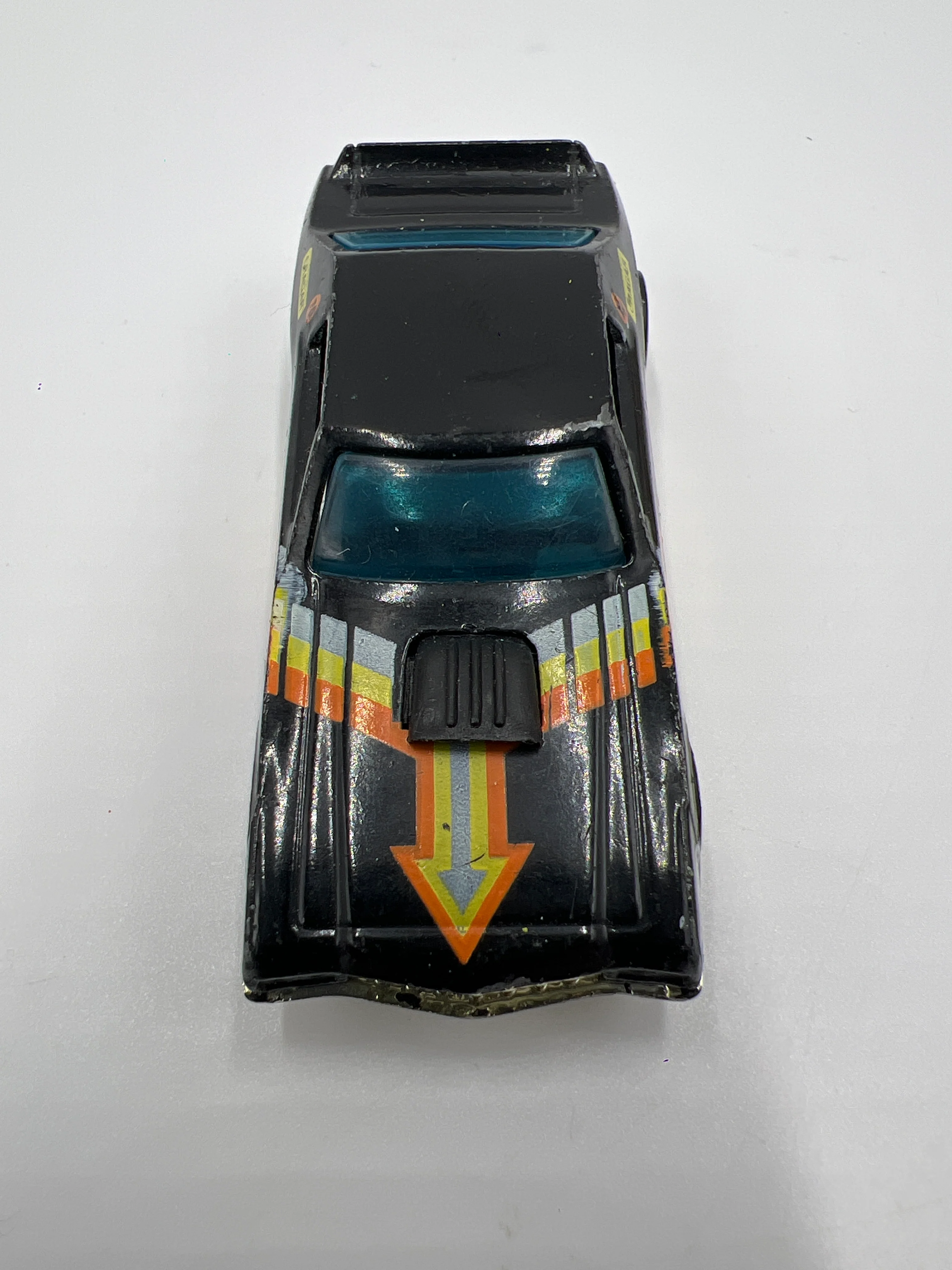 Hot Wheels 1/64 Flying Colors Ford Torino Stocker (HO Gold Wheels) Black HTF Loose - Image 5