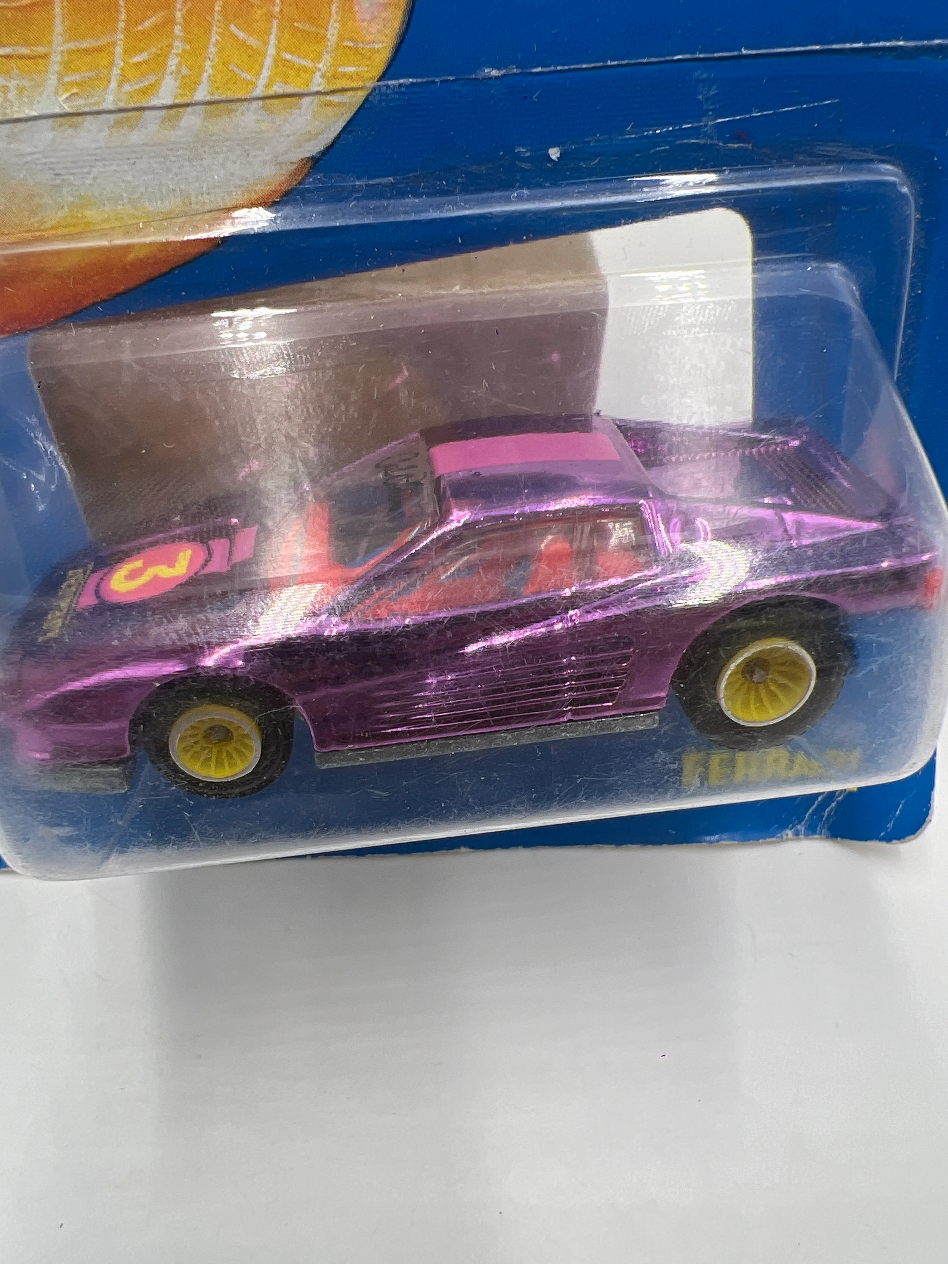 1989 Hot Wheels California Custom 1302 Ferrari Testarossa Purple - Image 3