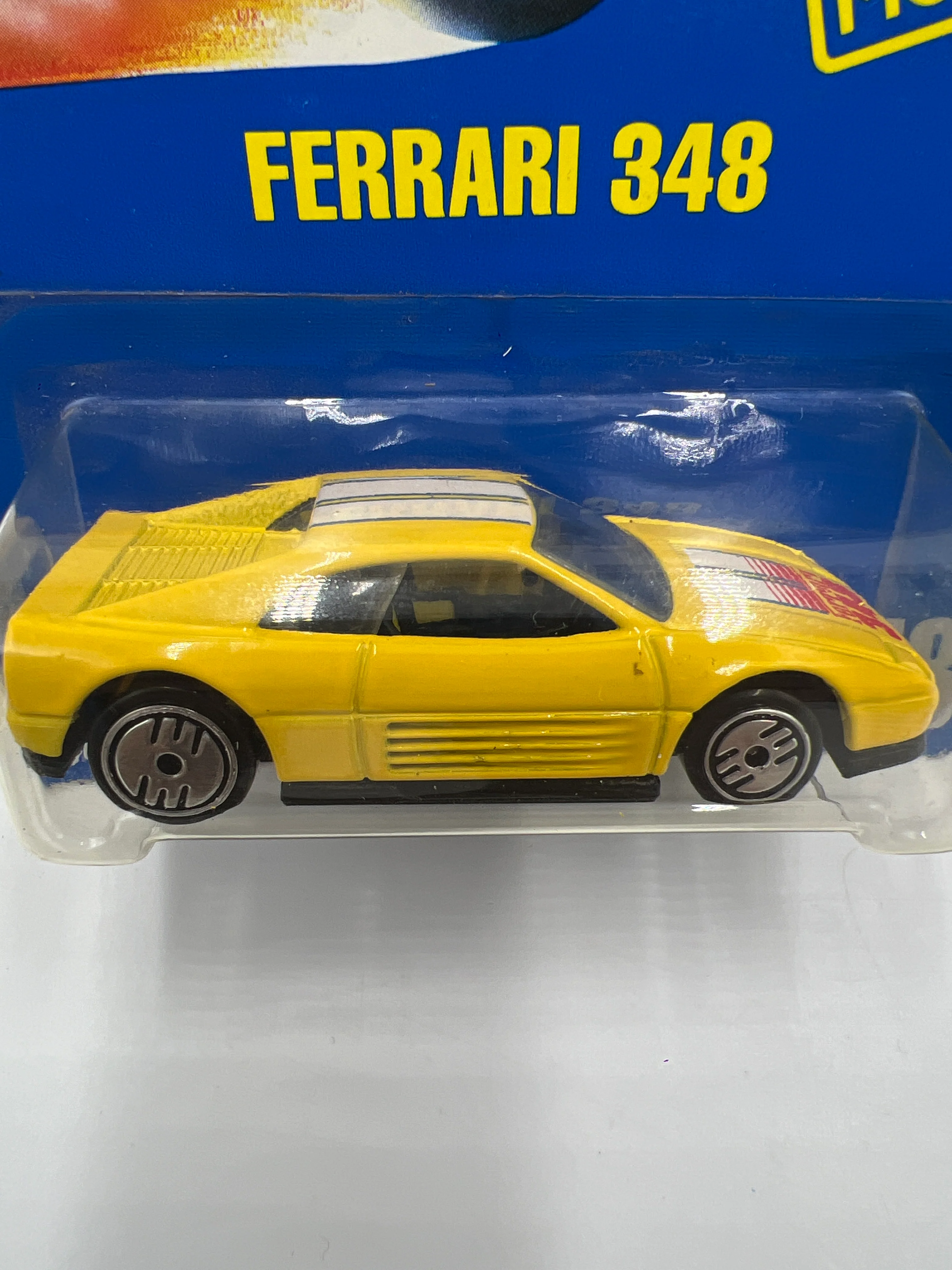 1991 Hot Wheels #118 Ferrari 348 Yellow - Image 3