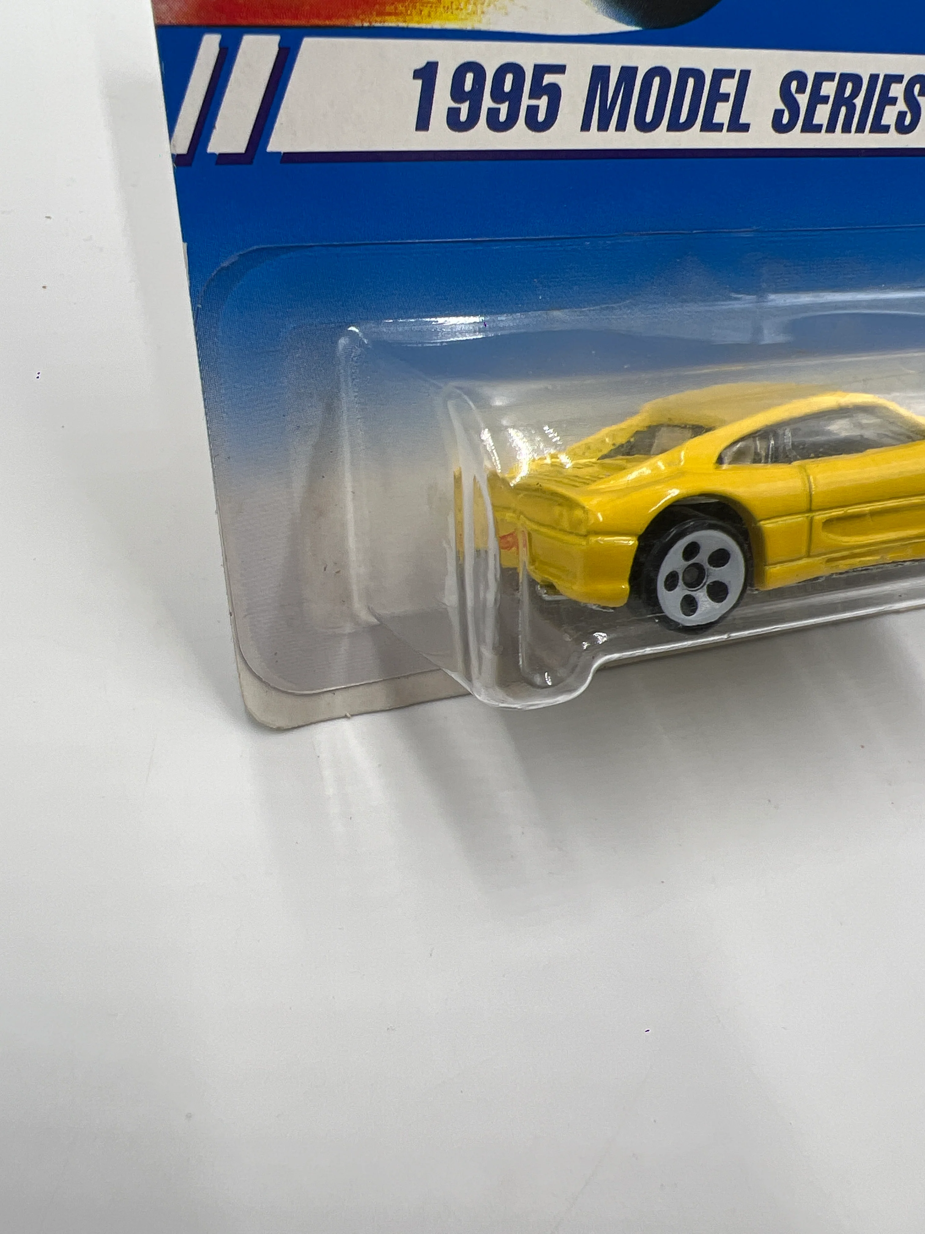 1995 Hot Wheels Model Series #350 Ferrari 355 Yellow 5 Dot White Wheels - Image 5