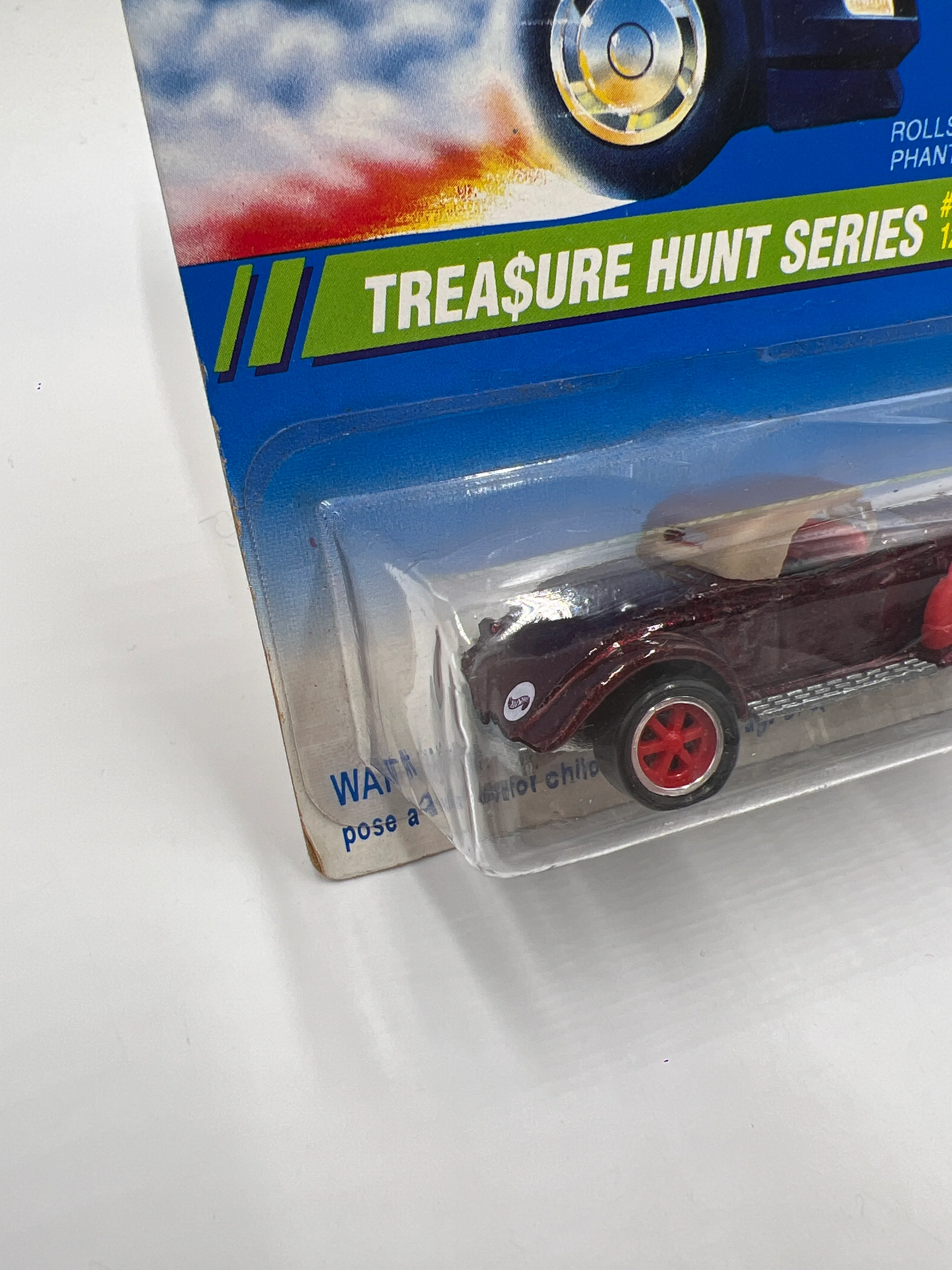 1995 Hot Wheels Treasure Hunt Series #8 Rolls-Royce Phantom II Red W/Protector - Image 4
