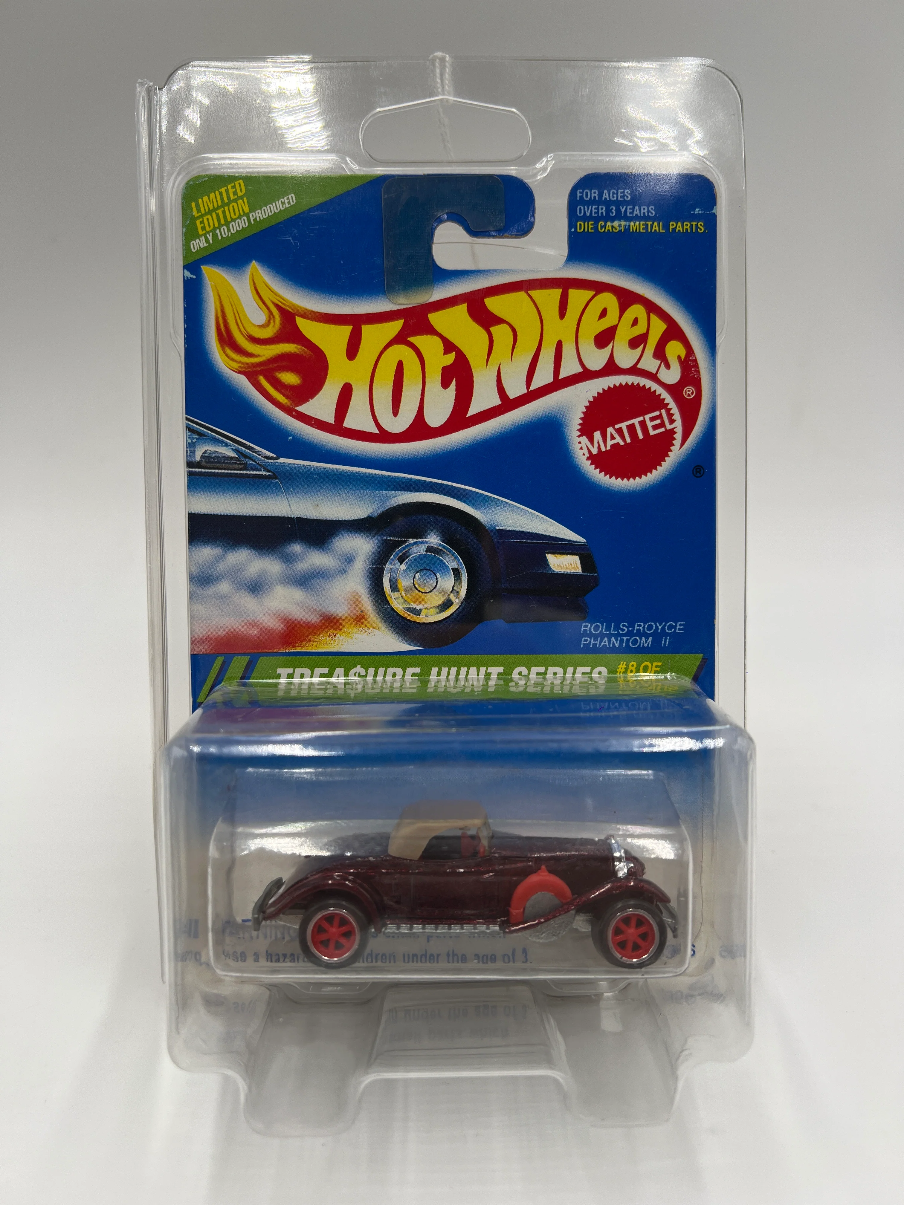 1995 Hot Wheels Treasure Hunt Series #8 Rolls-Royce Phantom II Red W/Protector - Image 7