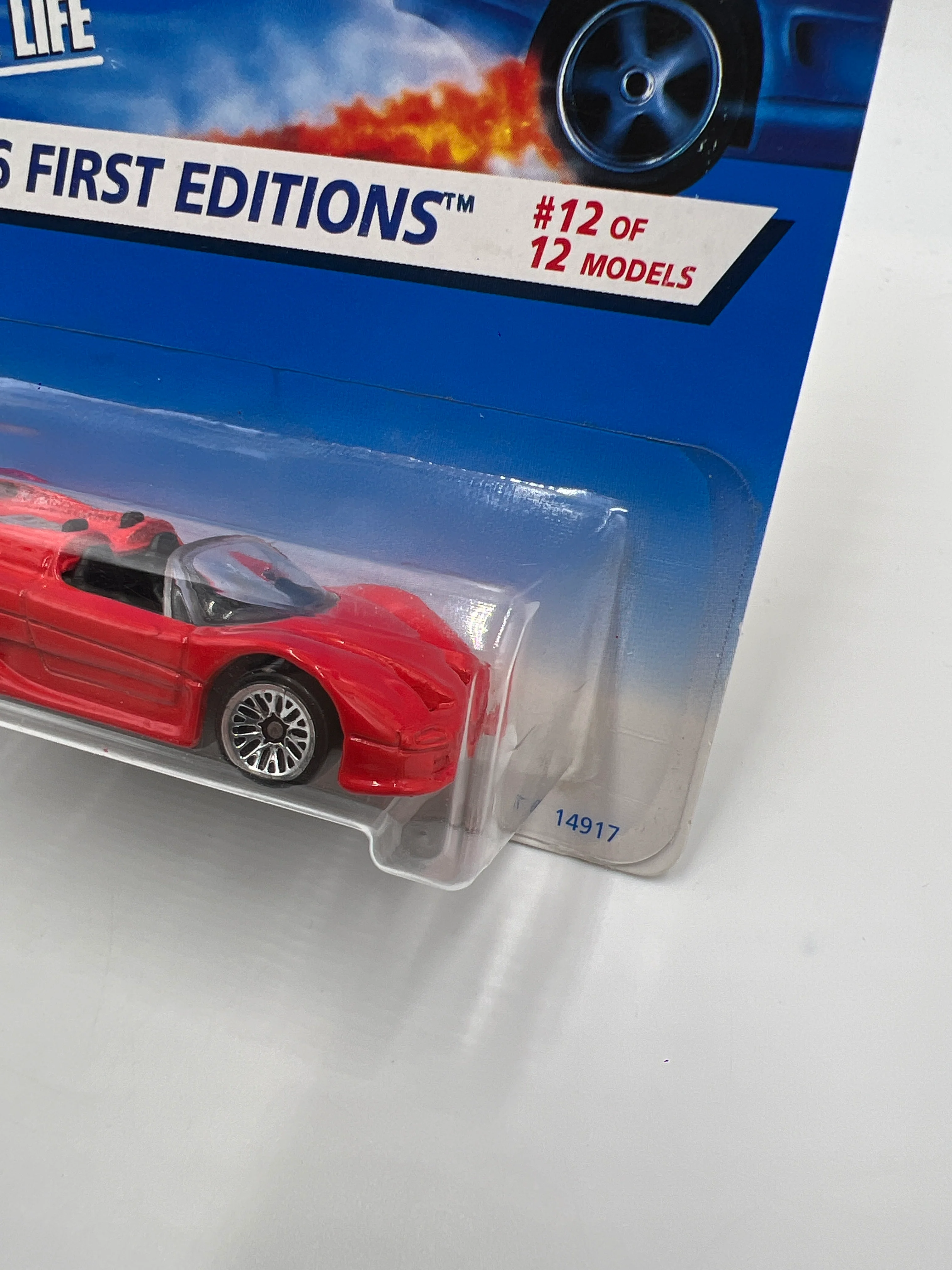 1996 Hot Wheels First Editions #377 Ferrari F50 Red - Image 4