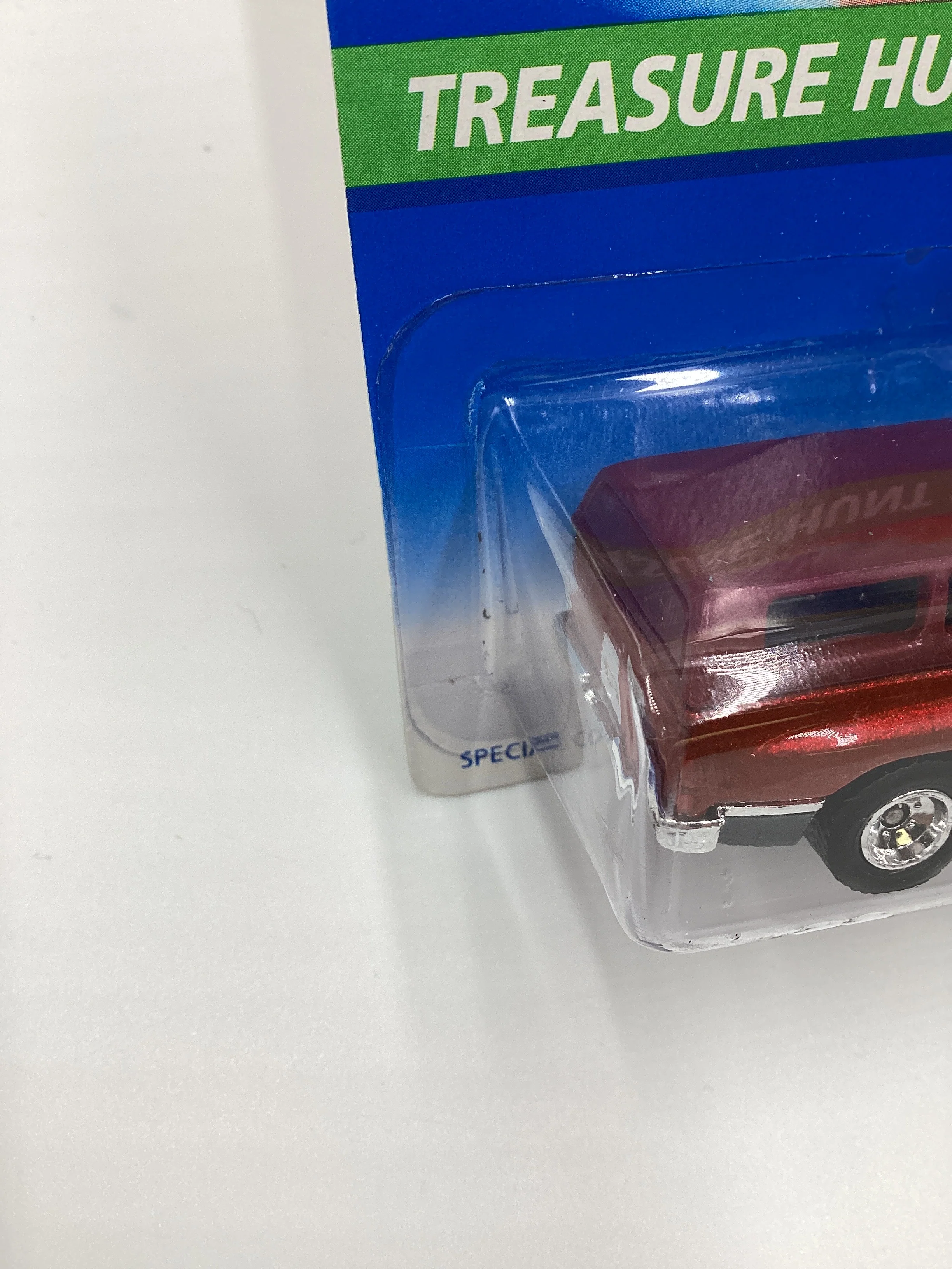 1996 Hot Wheels Treasure Hunt #438 Dodge Ram 1500 Red W/Protector - Image 5