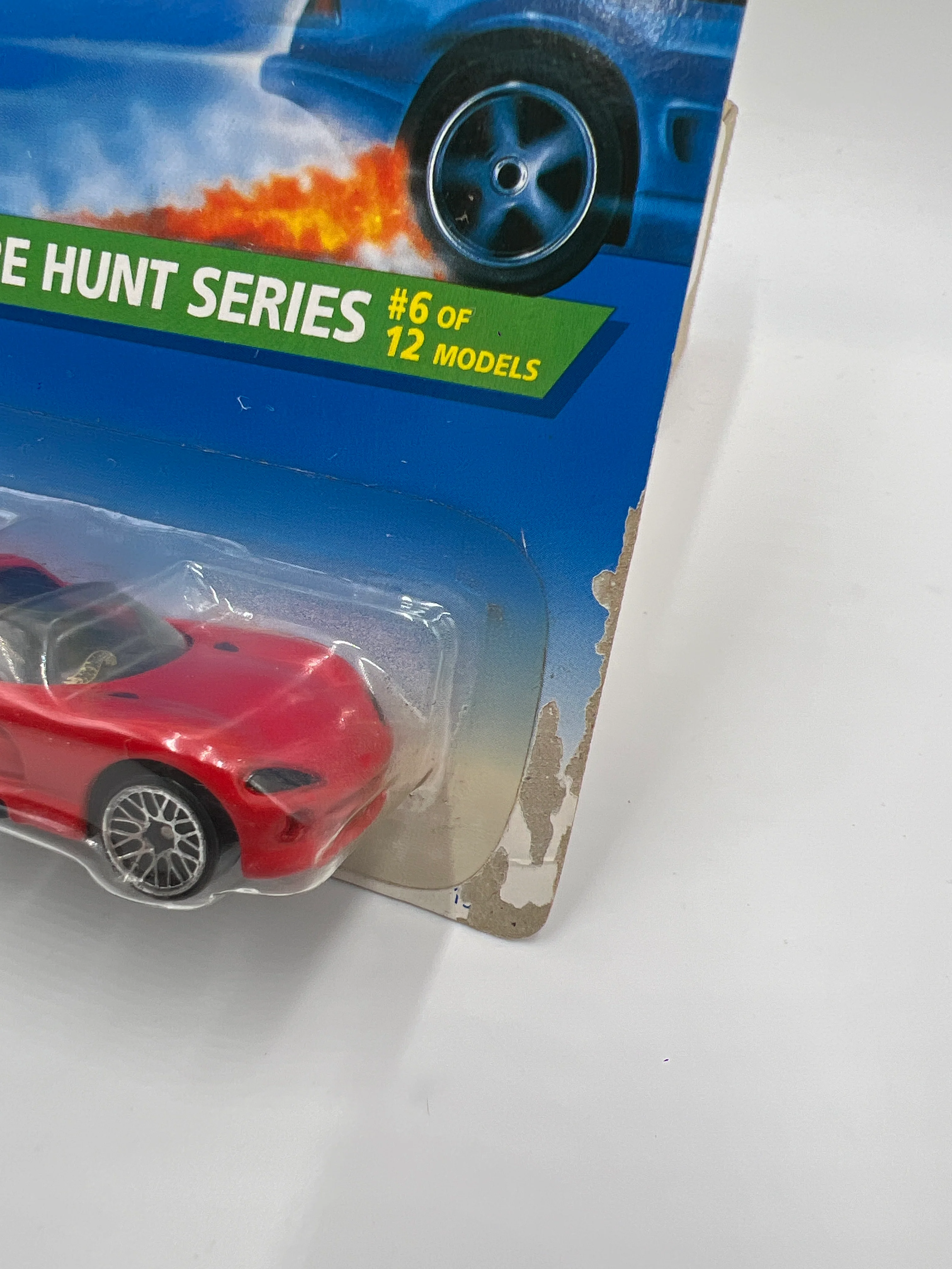 1996 Hot Wheels Treasure Hunt #433 Dodge Viper RT/10 Red Bad Card 282E - Image 3