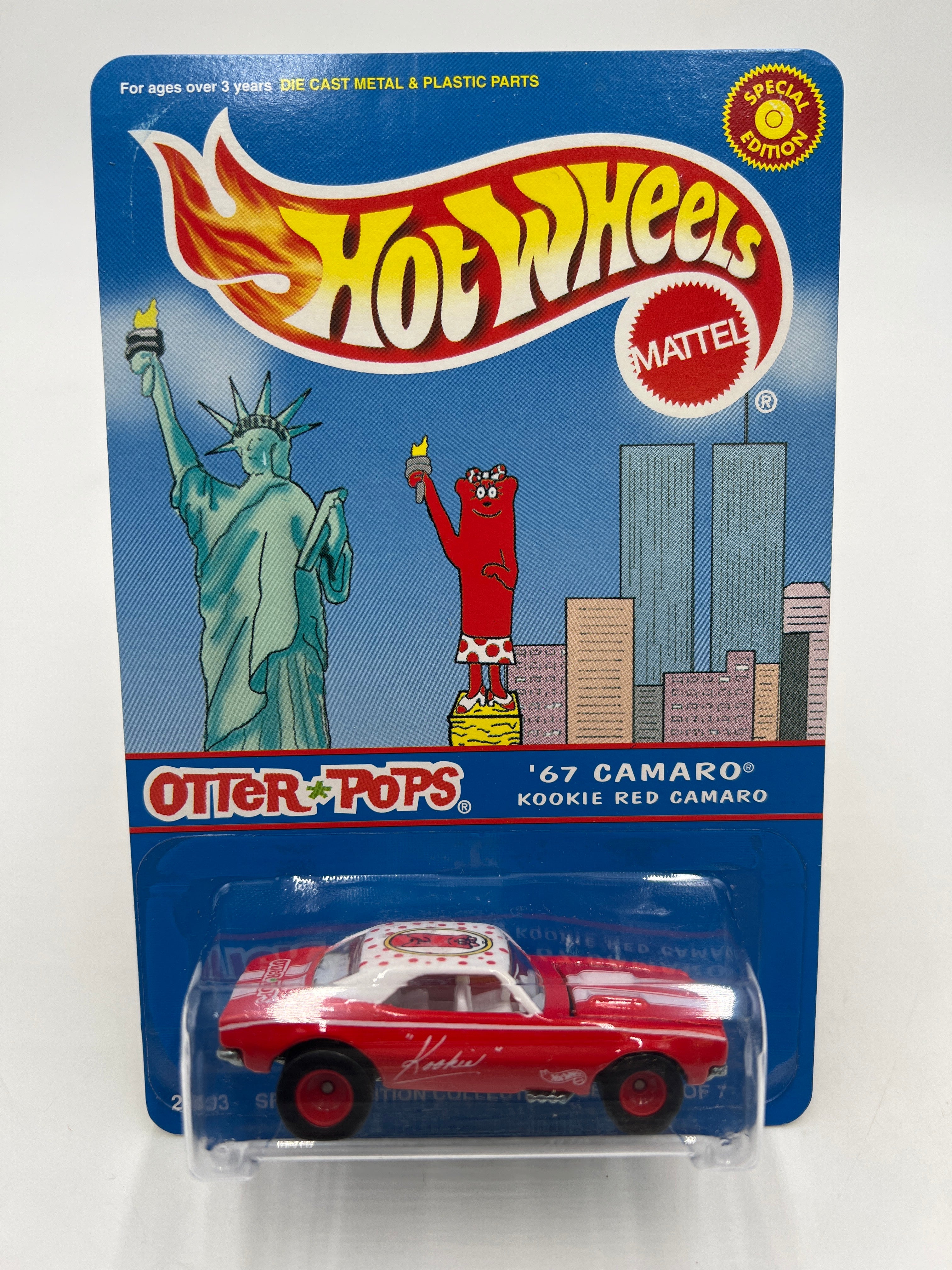 Hot Wheels Otter Pops 67 Camaro Twin Towers on Card Variation W/Protector VHTF - Image 2