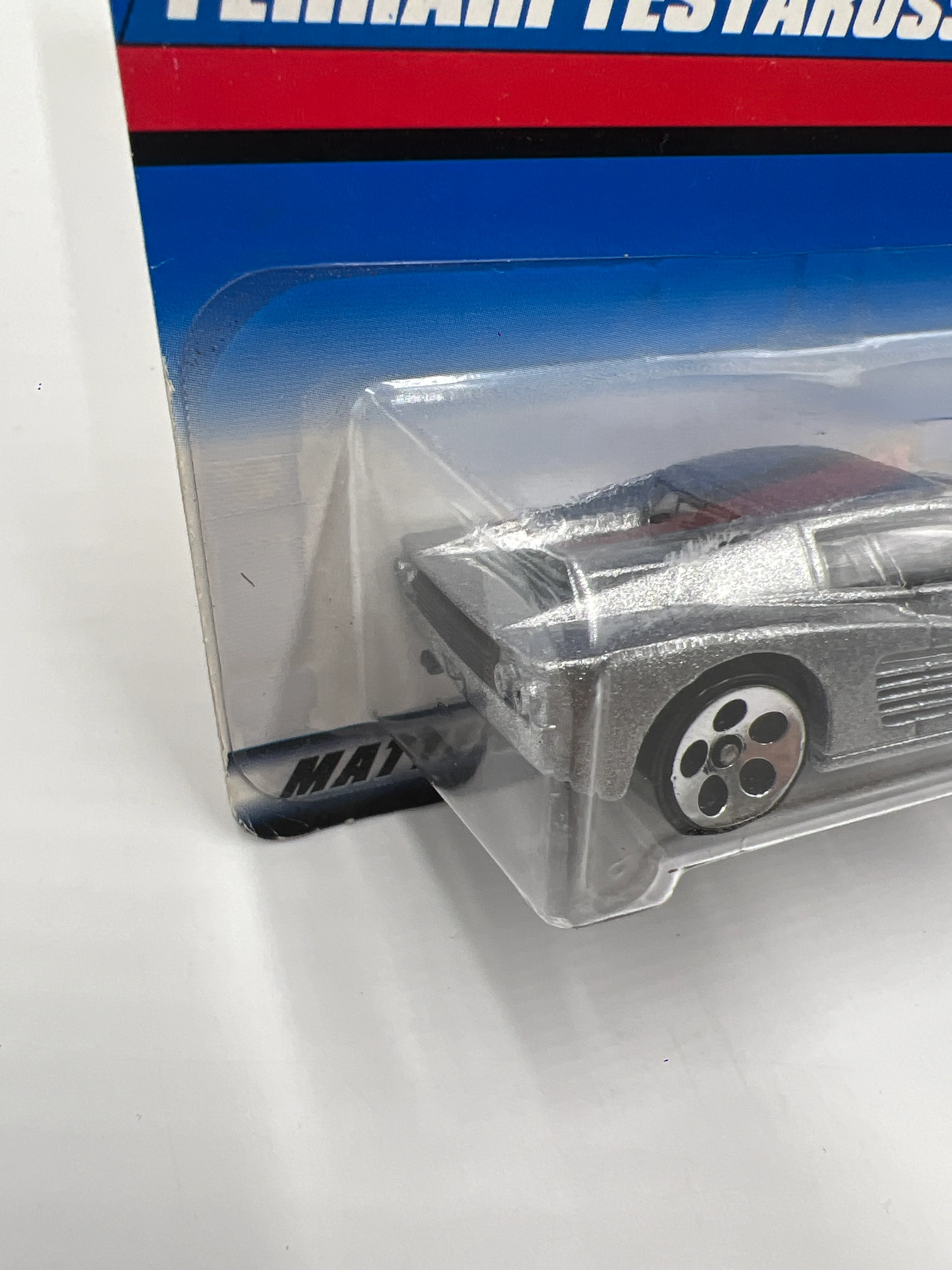 1998 Hot Wheels #784 Ferrari Testarossa Silver 5 Dot Wheels - Image 5