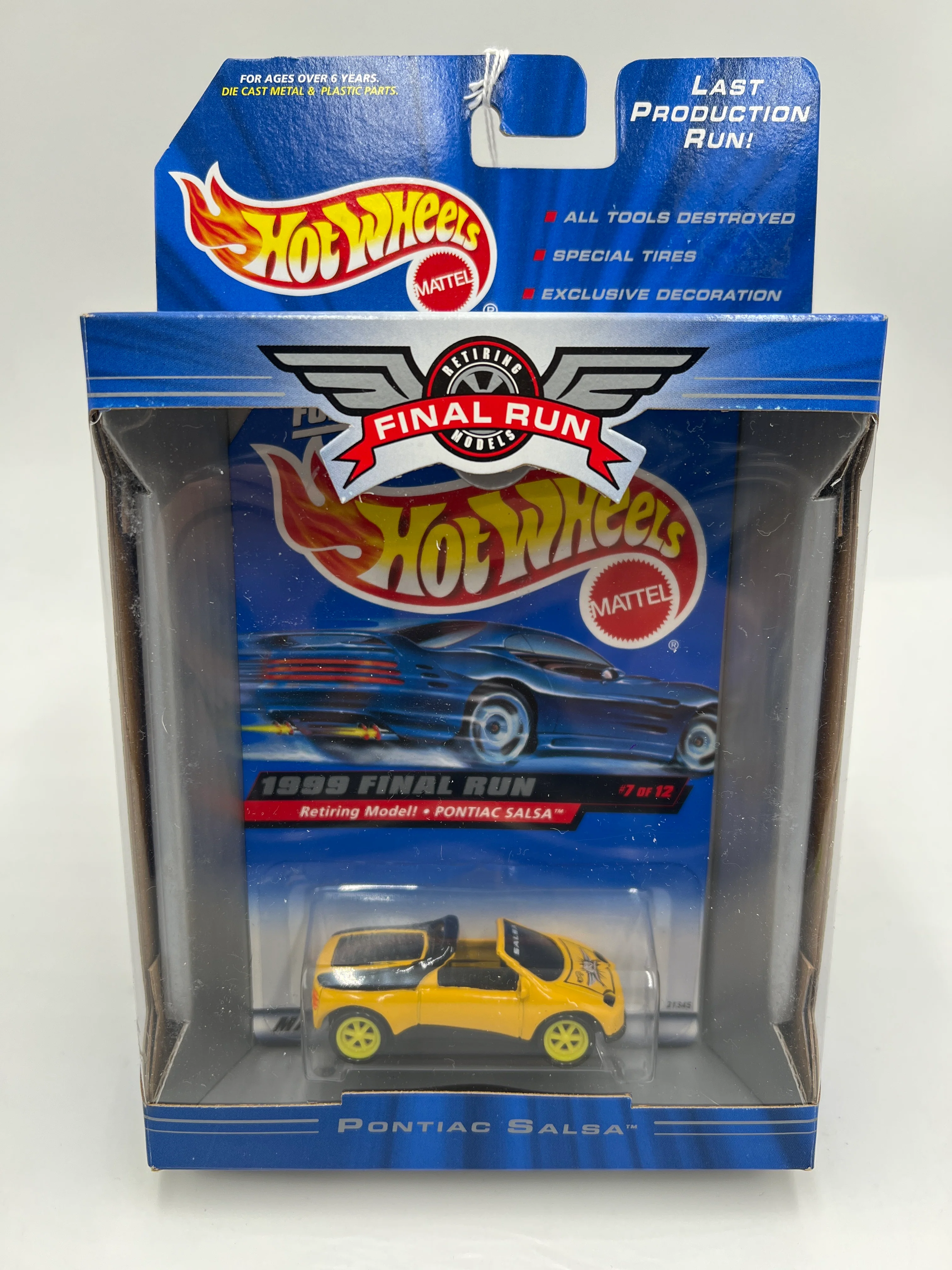 1999 Hot Wheels Final Run #7 Pontiac Salsa Yellow - Image 2