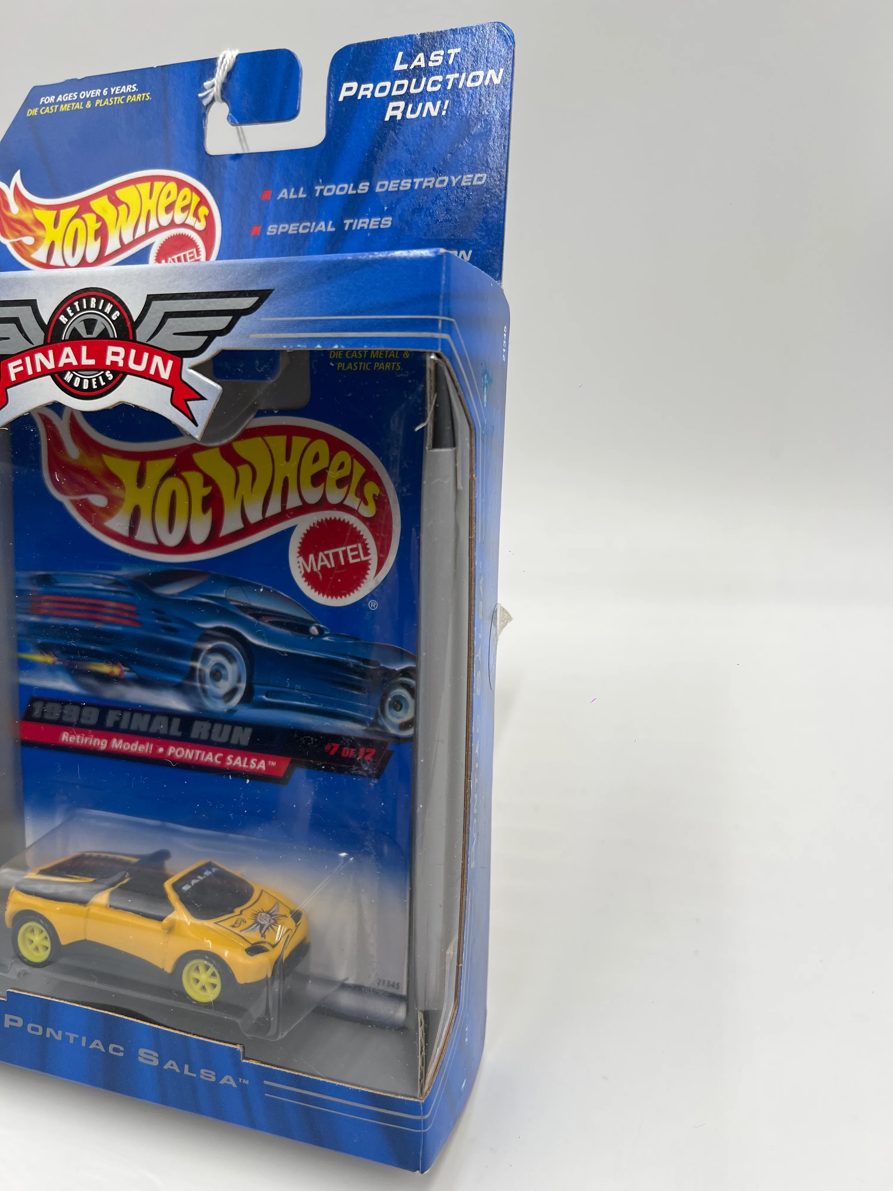 1999 Hot Wheels Final Run #7 Pontiac Salsa Yellow - Image 4