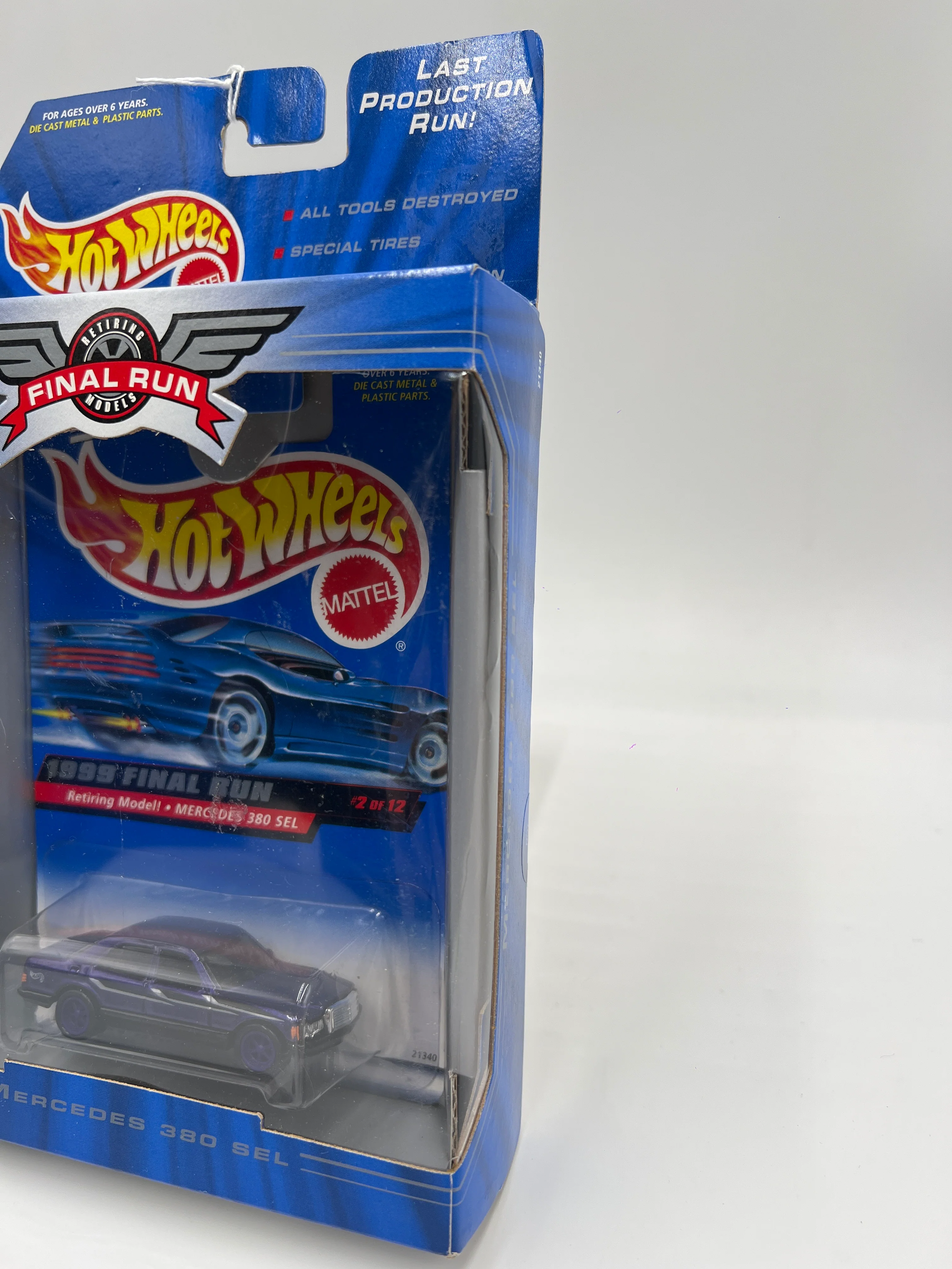 1999 Hot Wheels Final Run #2 Mercedes 380 SEL Purple - Image 4