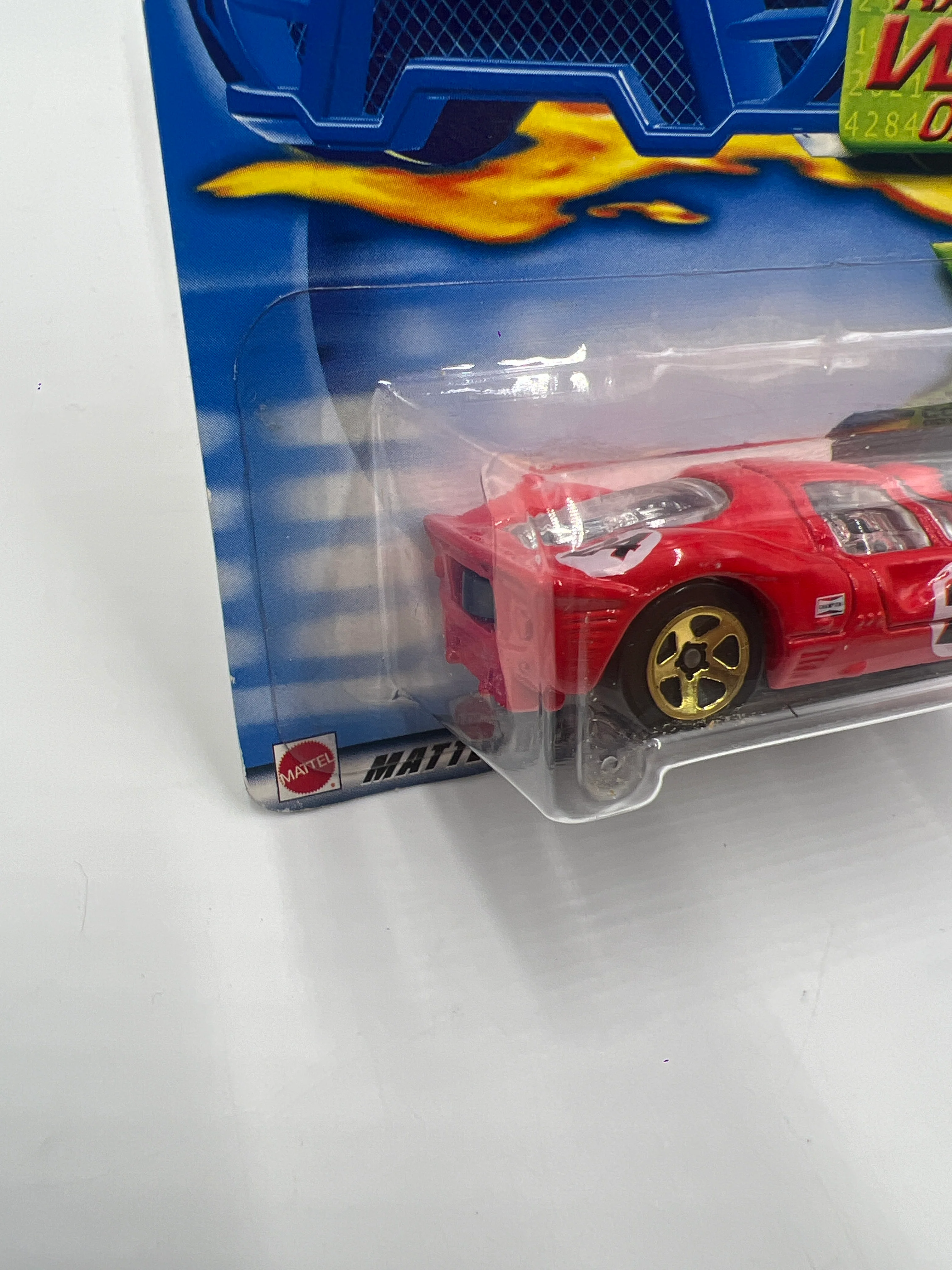 2002 Hot Wheels First Editions #025 Ferrari P4 Red *Card Stains Back* - Image 5