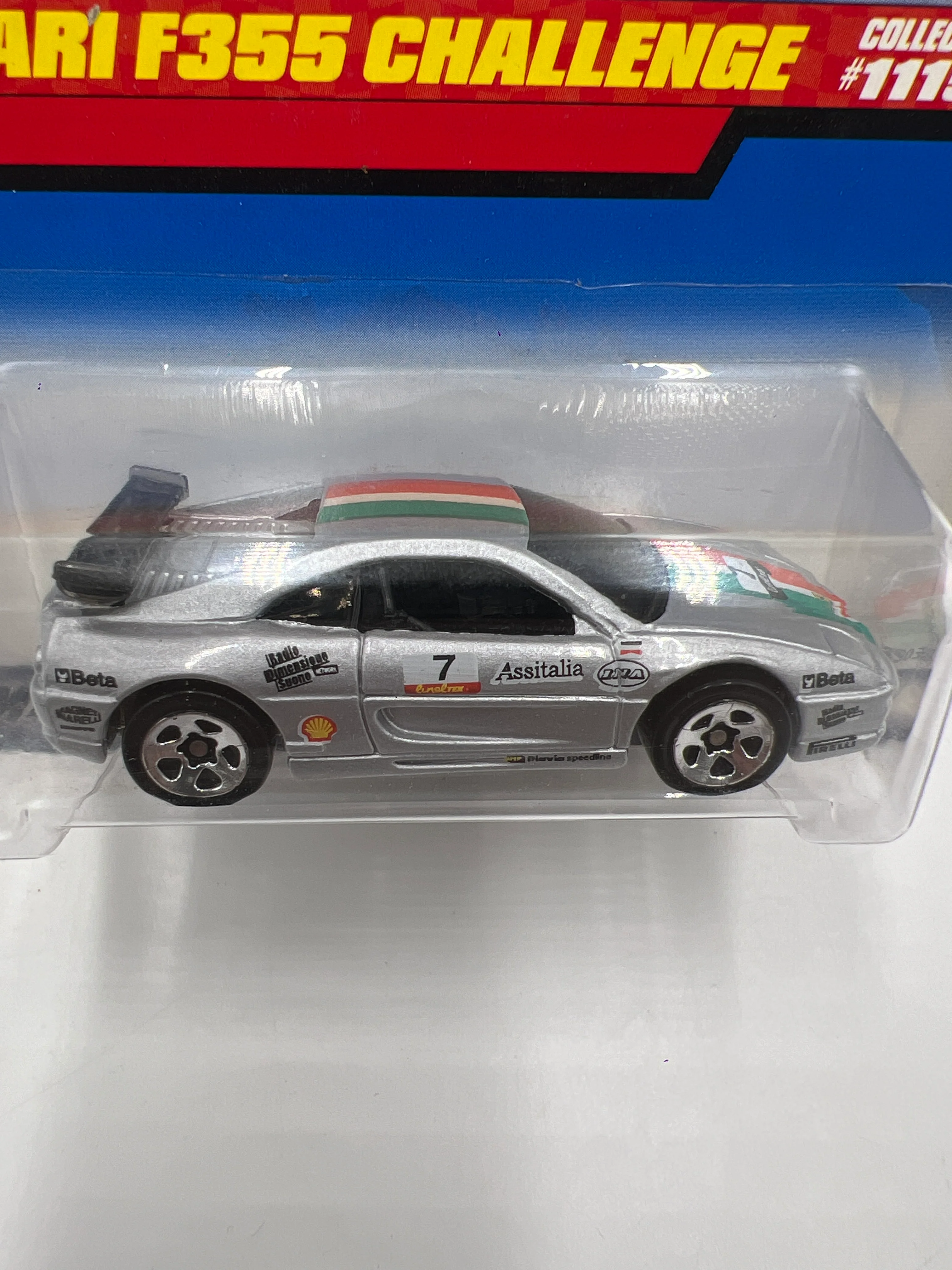 1999 Hot Wheels First Editions #1115 Ferrari F355 Challenge Silver - Image 3