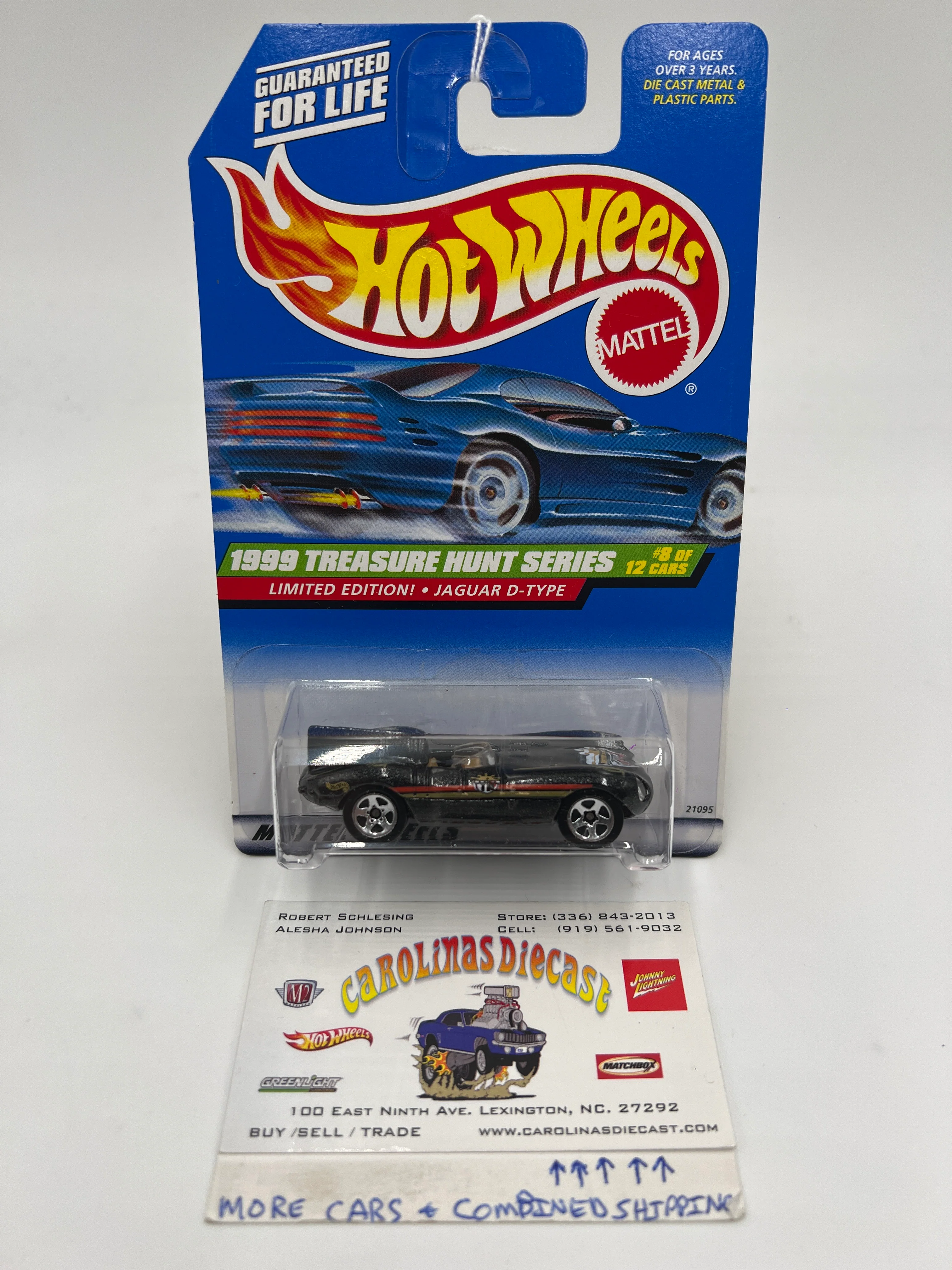 1999 Hot Wheels Treasure Hunt #936 Jaguar D-Type Black 274E
