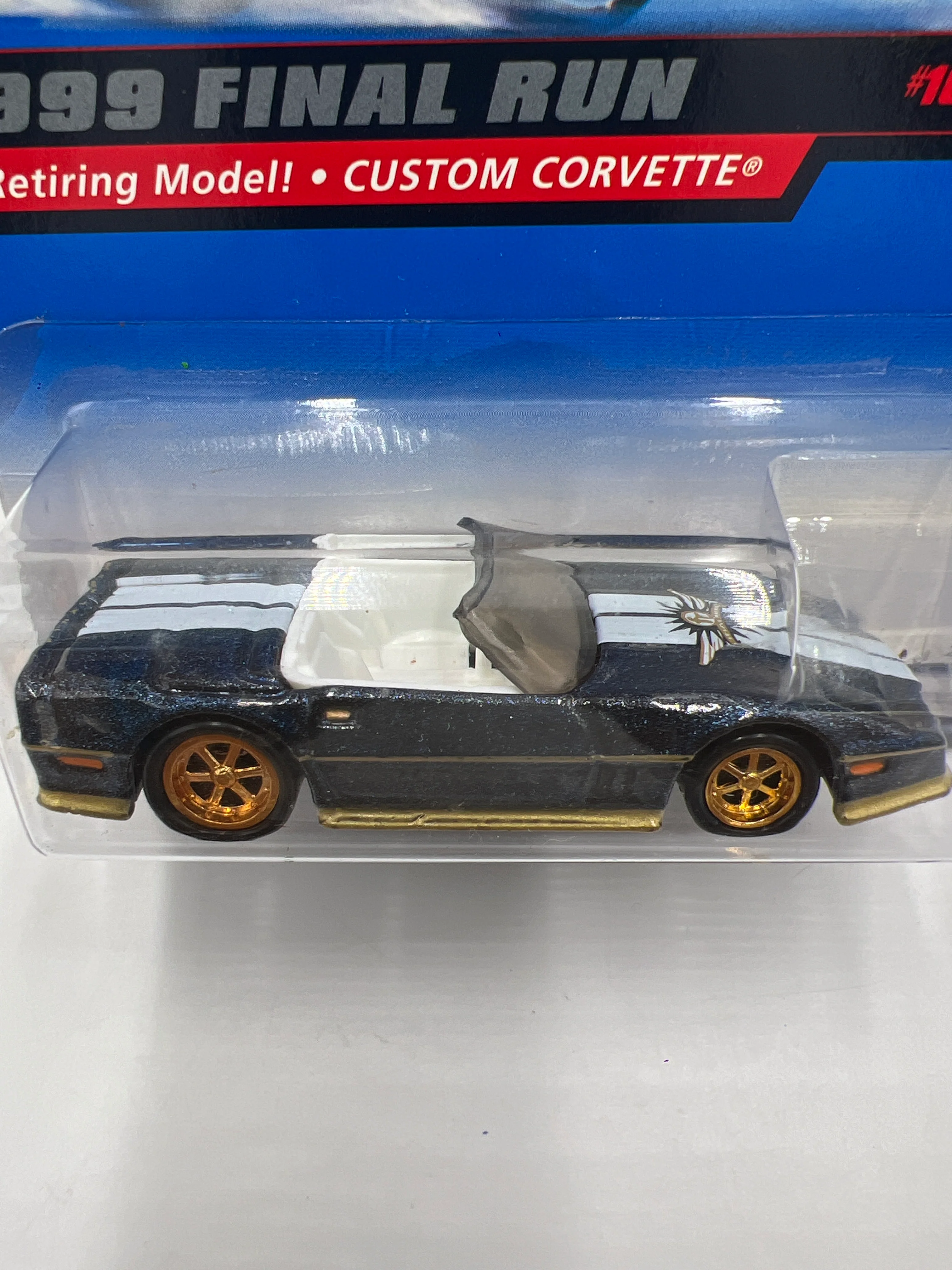 1999 Hot Wheels Final Run Series #10 Custom Corvette Blue 9A - Image 3