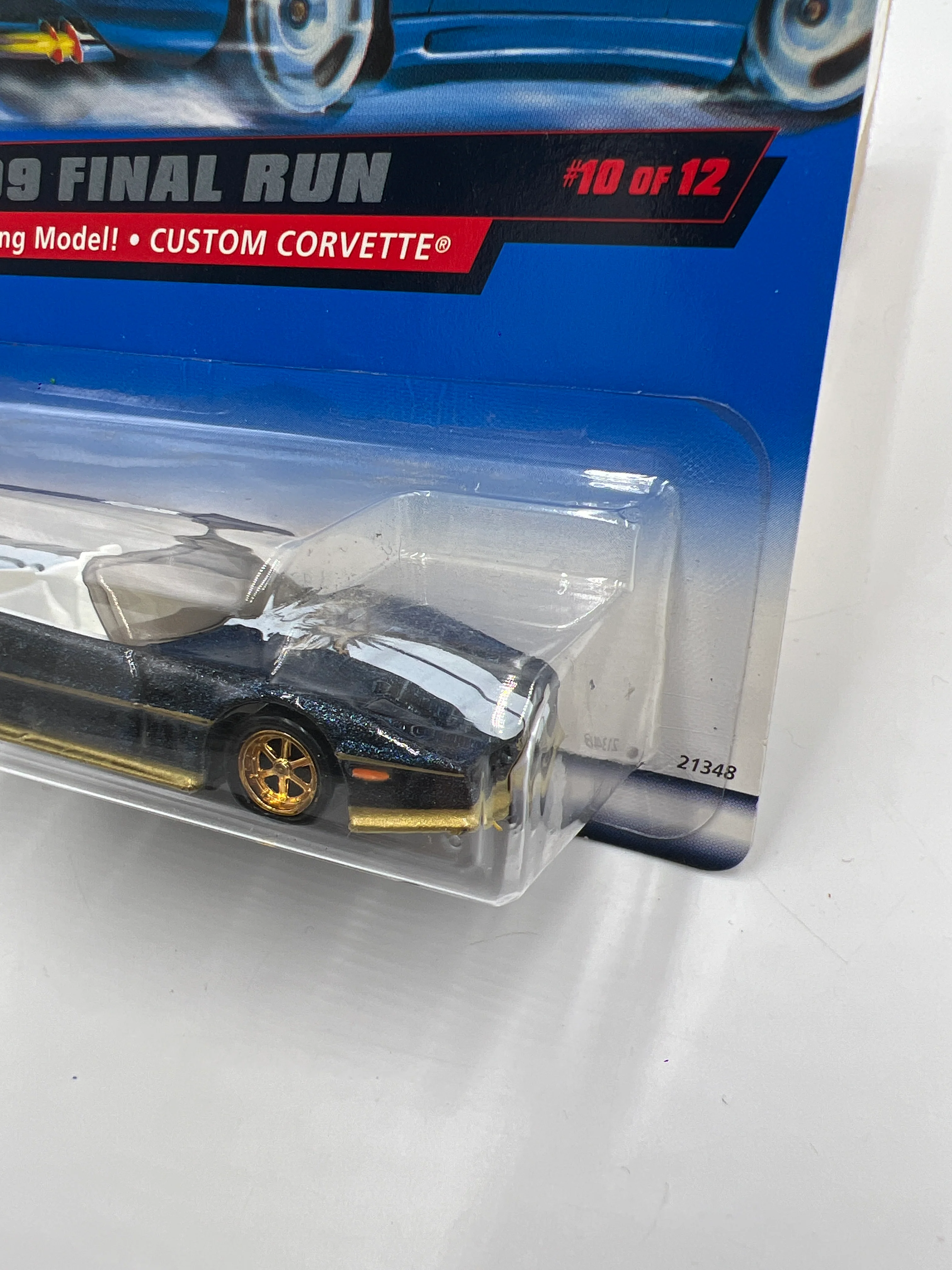 1999 Hot Wheels Final Run Series #10 Custom Corvette Blue 9A - Image 4