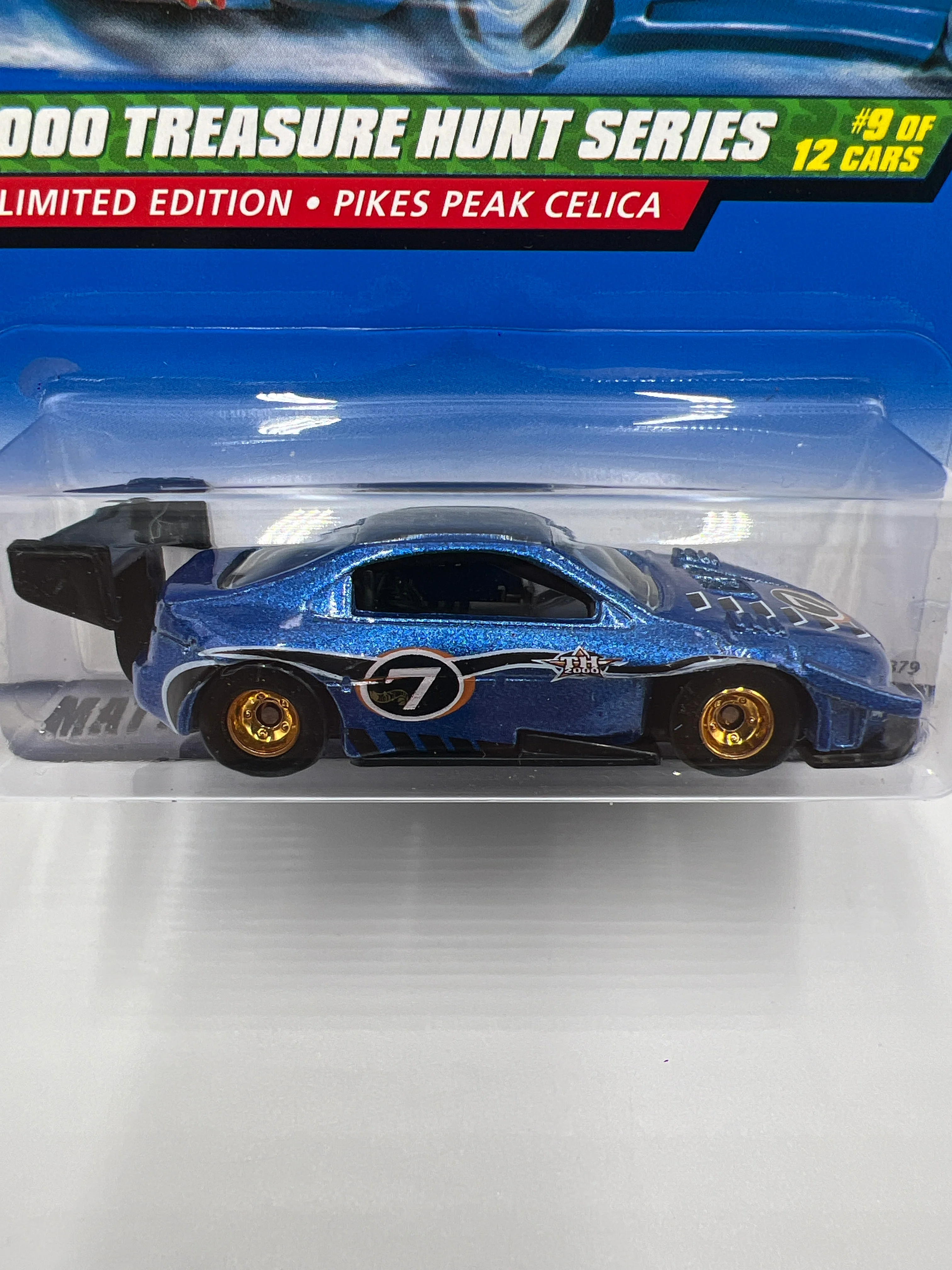 2000 Hot Wheels Treasure Hunt Real Riders #57 Pikes Peak Celica Blue 277C - Image 3
