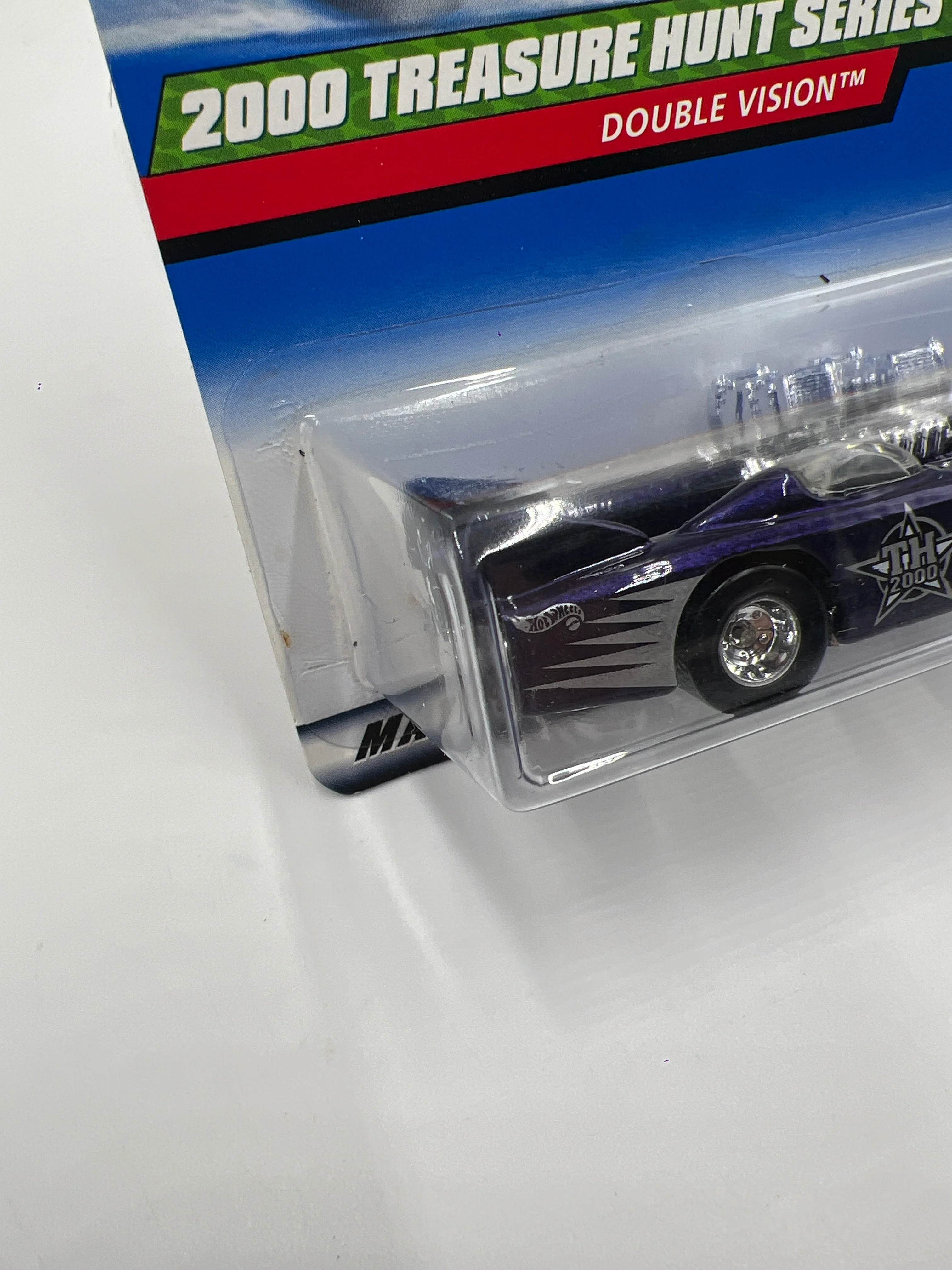2000 Hot Wheels Treasure Hunt Real Riders #49 Double Vision Purple Bad J Hook 275E - Image 5