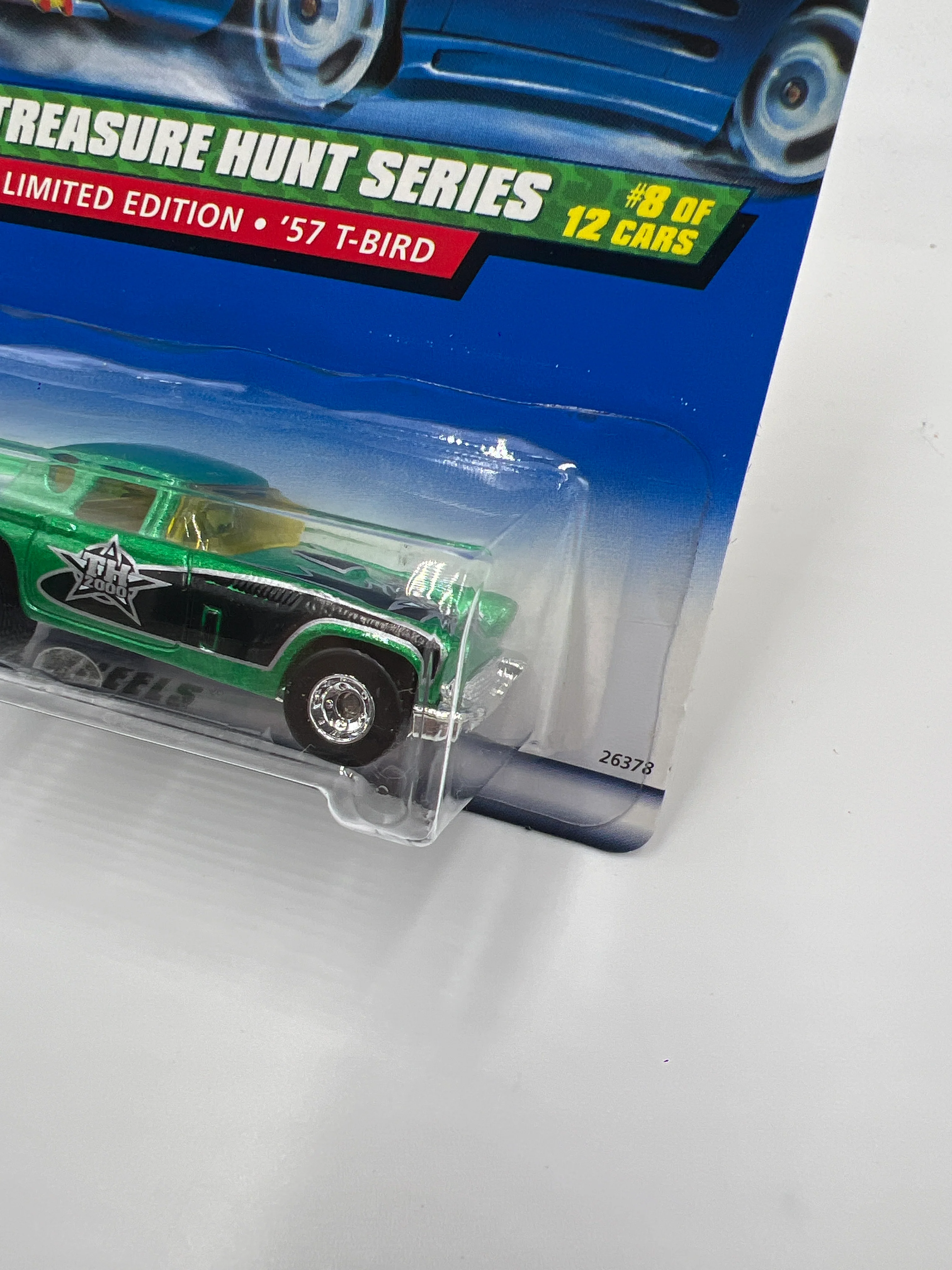 2000 Hot Wheels Treasure Hunt Real Riders #56 57 T-Bird Green 273C - Image 4