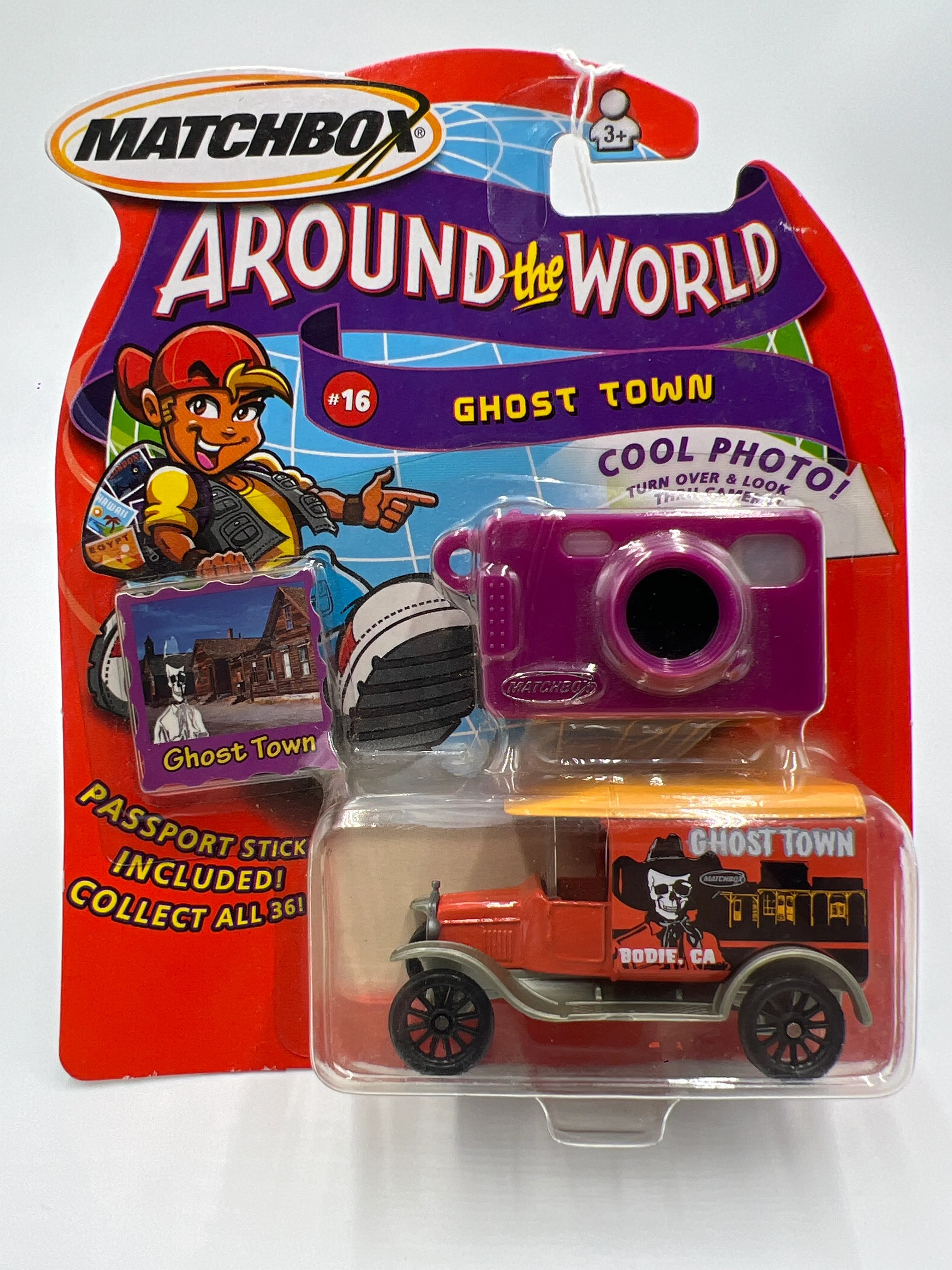 2003 Matchbox Around The World #16 Ghost Town 1921 Model T Ford Orange (SR) - Image 2