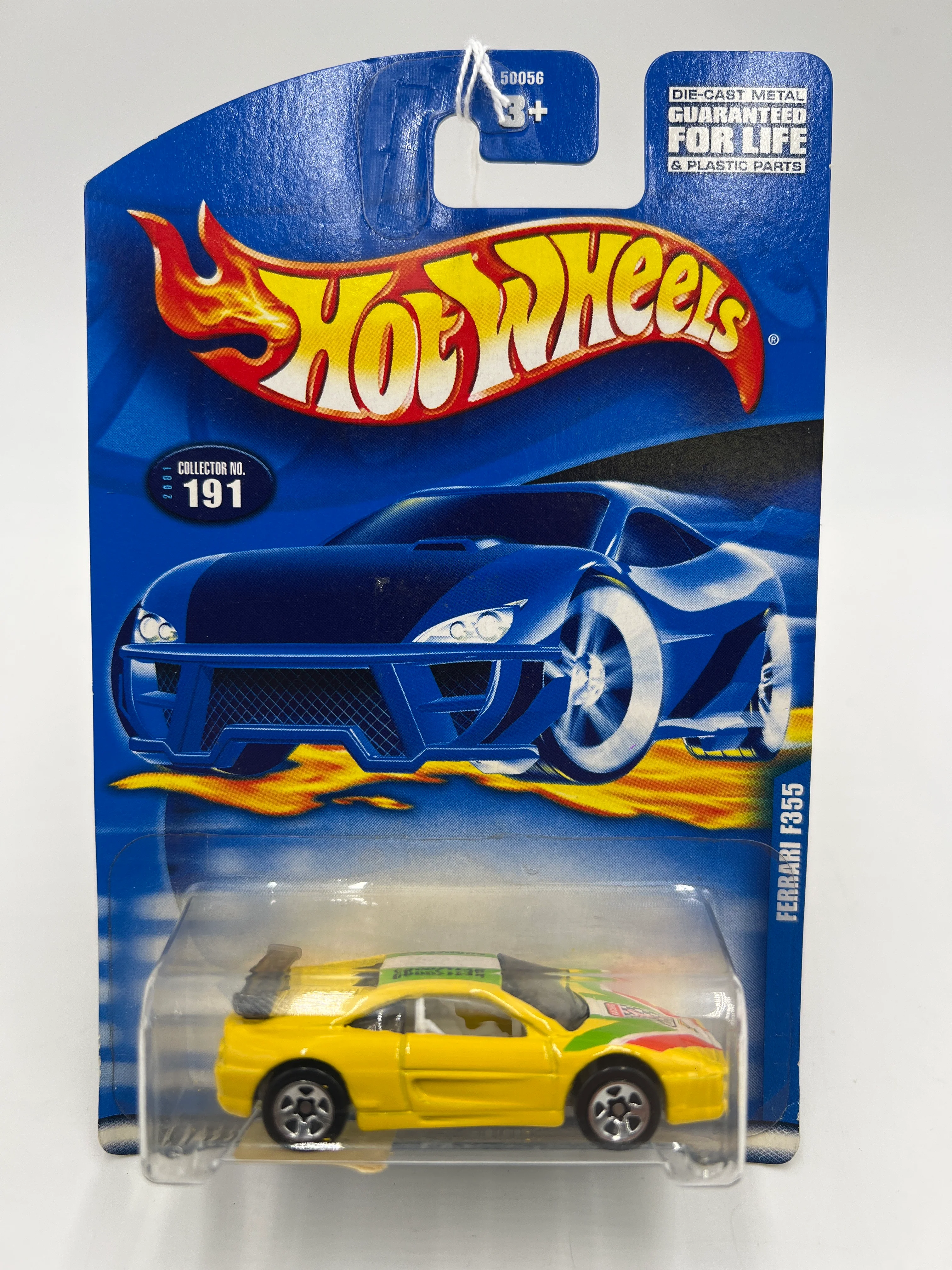 2001 Hot Wheels #191 Ferrari F355 Yellow 5SP Wheels - Image 2