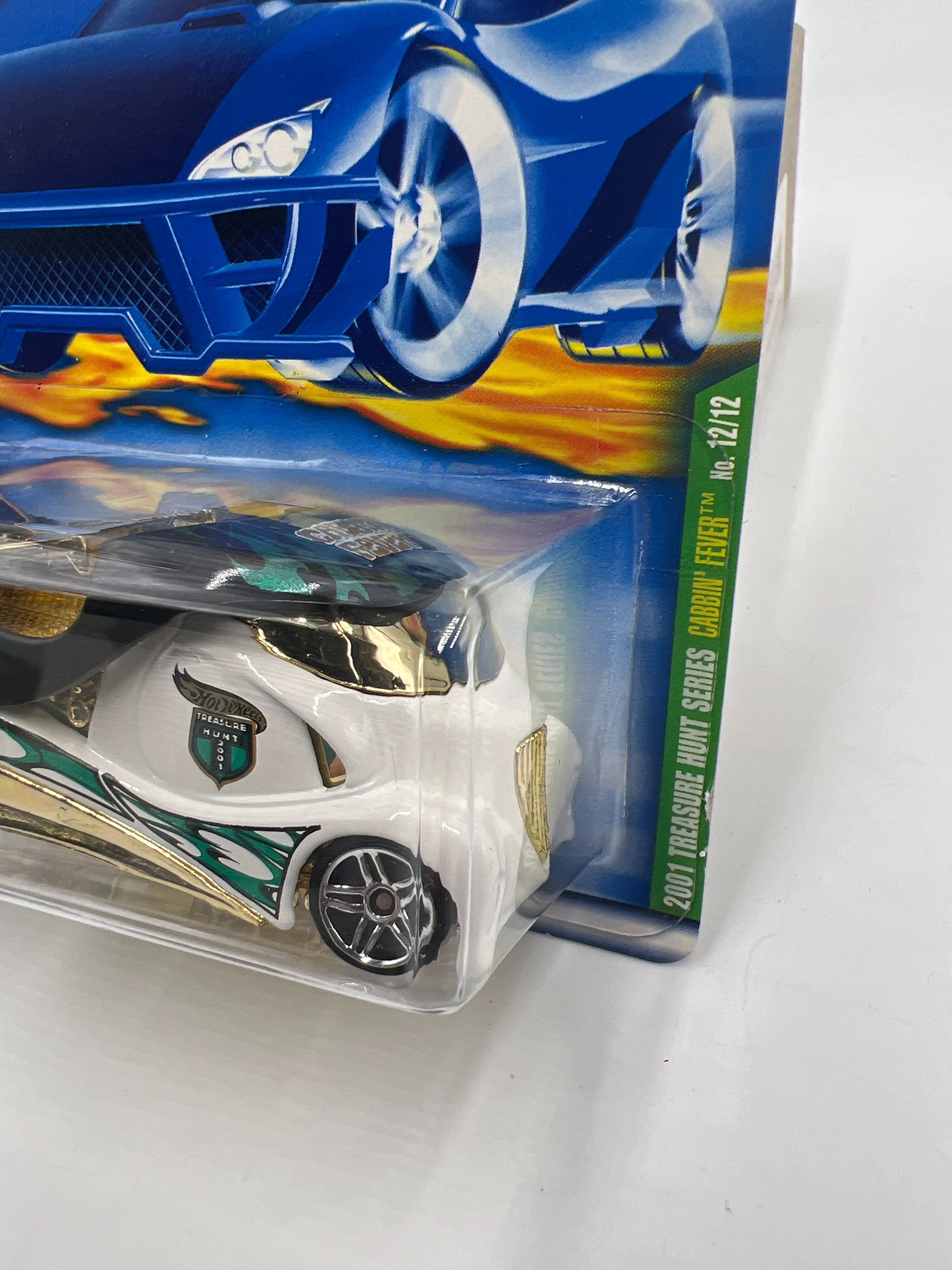 2001 Hot Wheels Treasure Hunt #012 Cabbin Fever White 275C - Image 4