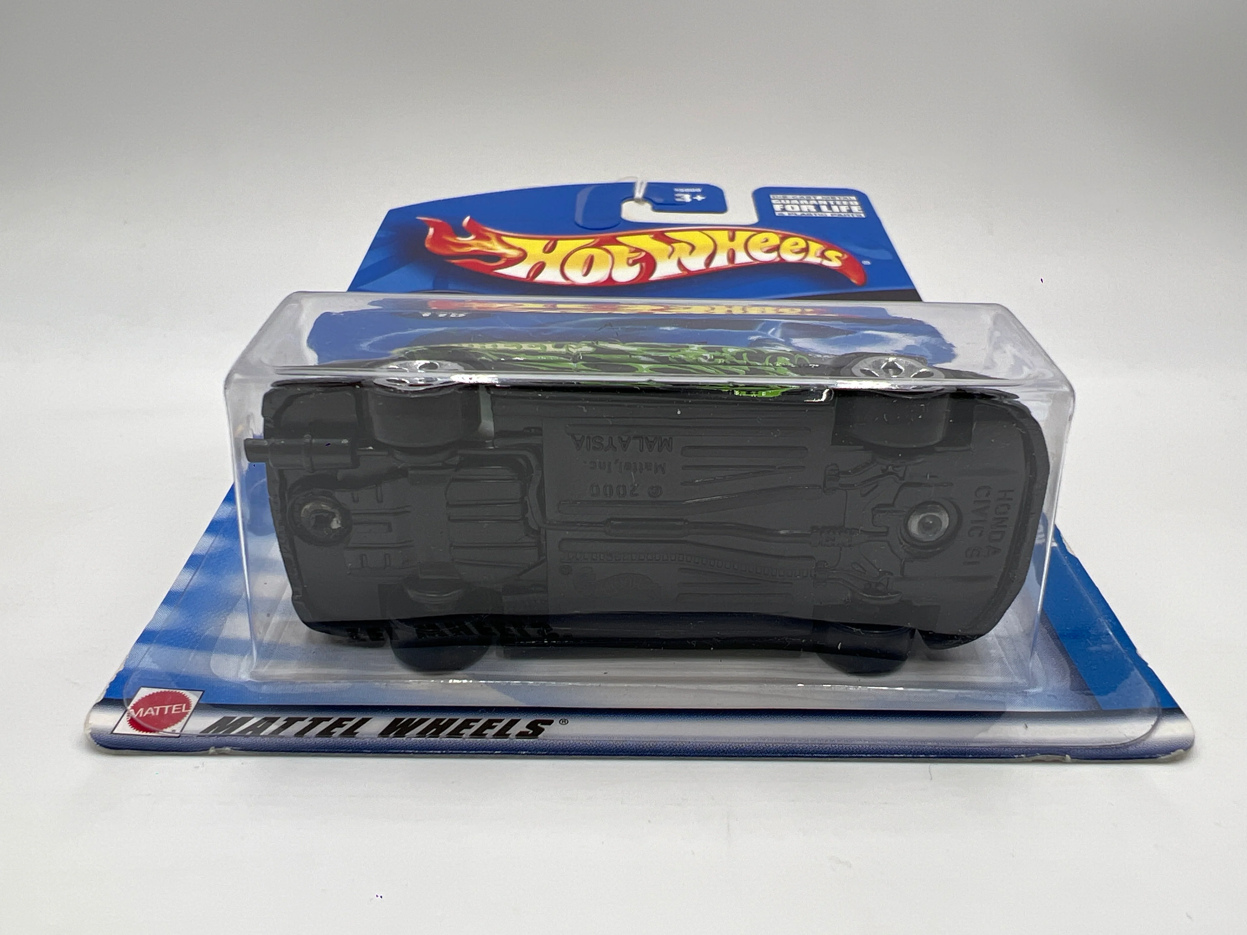 2002 Hot Wheels Collector #115 Honda Civic Black/Green 76A - Image 6