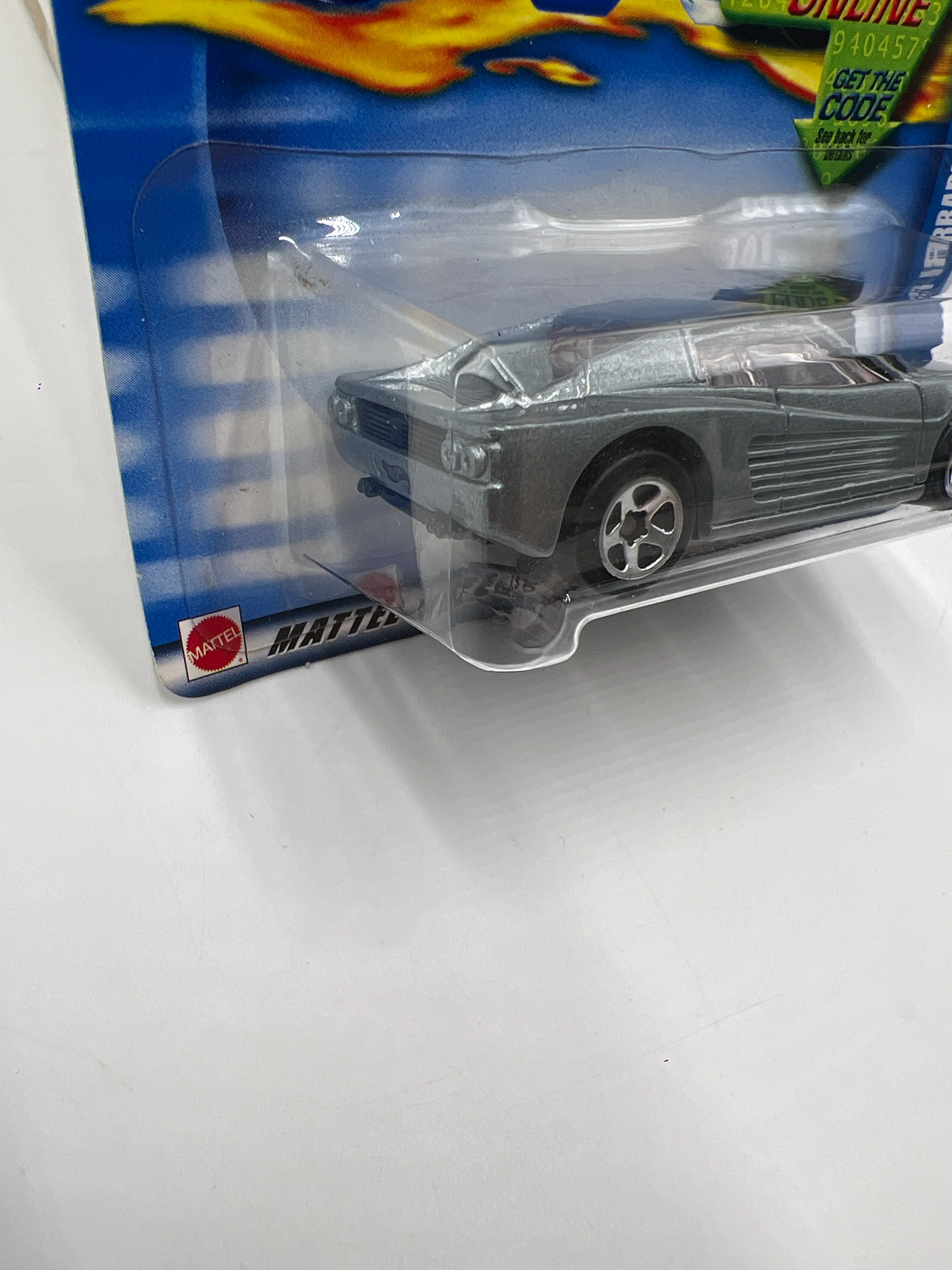 2002 Hot Wheels #162 Ferrari F512M Gray *VHTF Pink Window Variation* W/Protector - Image 5