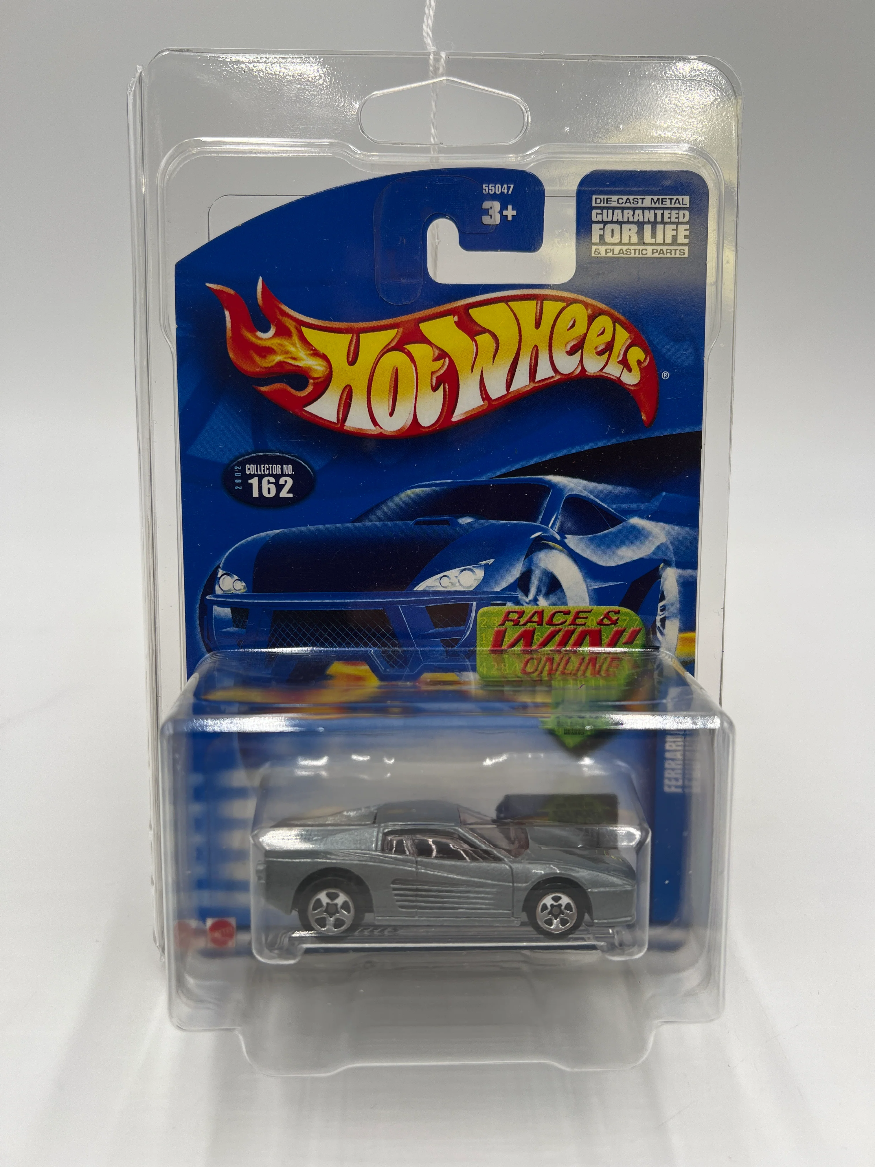 2002 Hot Wheels #162 Ferrari F512M Gray *VHTF Pink Window Variation* W/Protector - Image 8