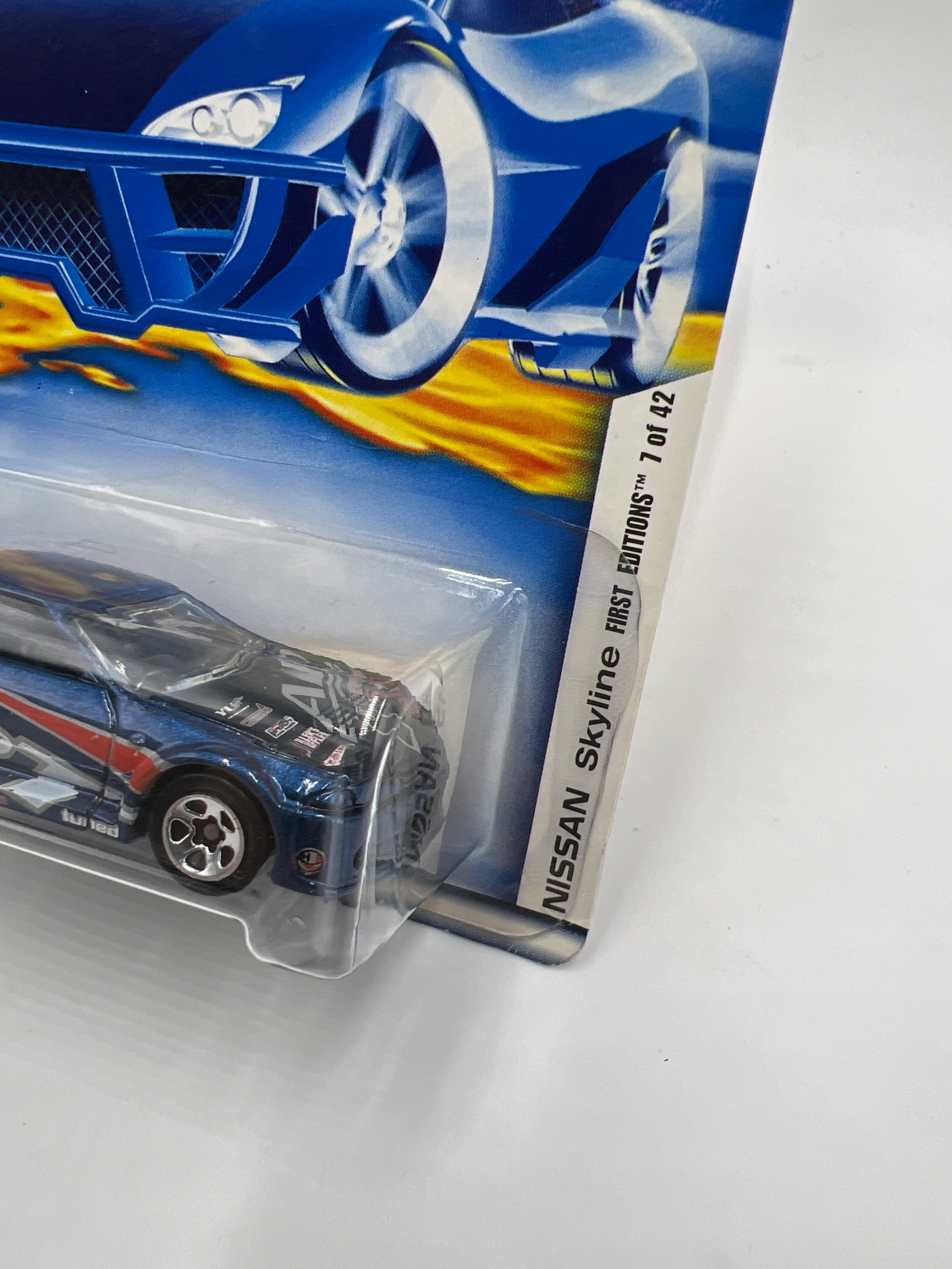 2002 Hot Wheels First Editions #19 Nissan Skyline Blue 5SP - Image 4