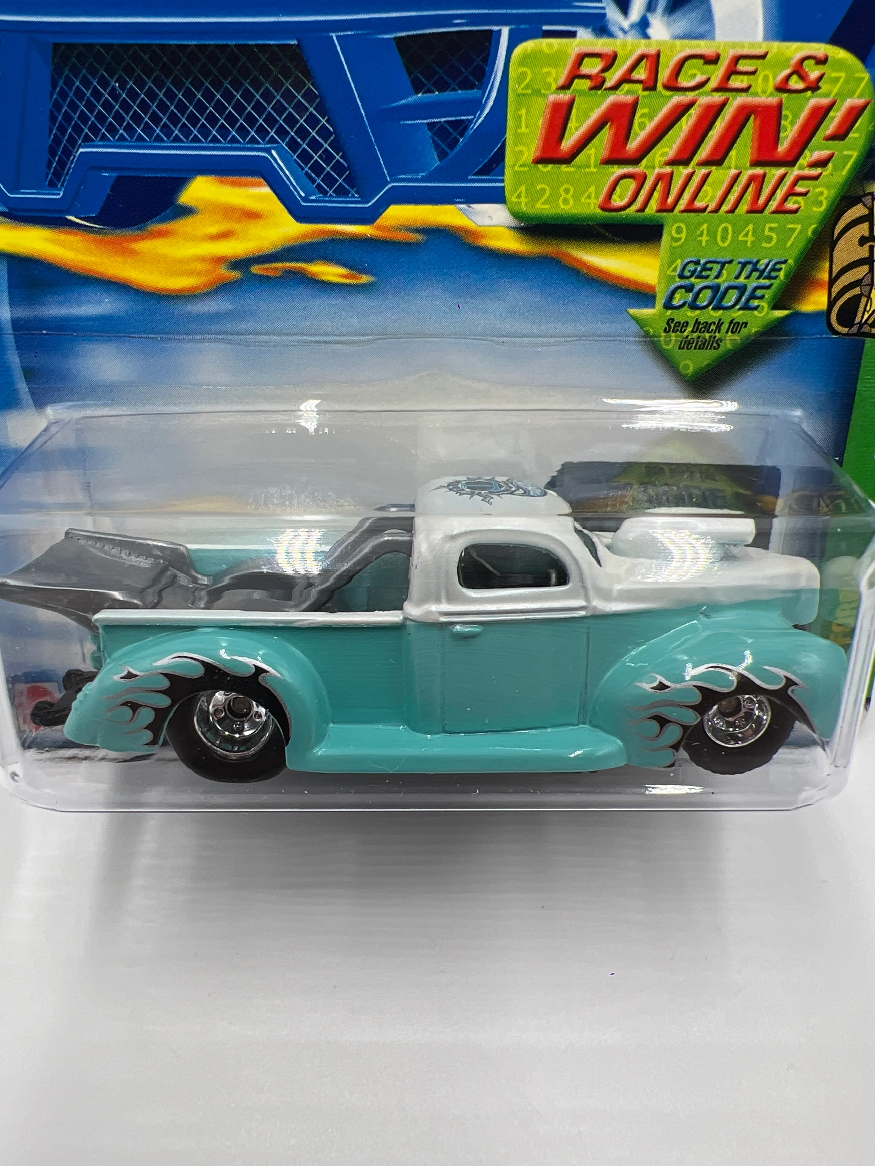 2002 Hot Wheels Treasure Hunt Real Riders Series #9 40 Ford Blue/White 277C - Image 3
