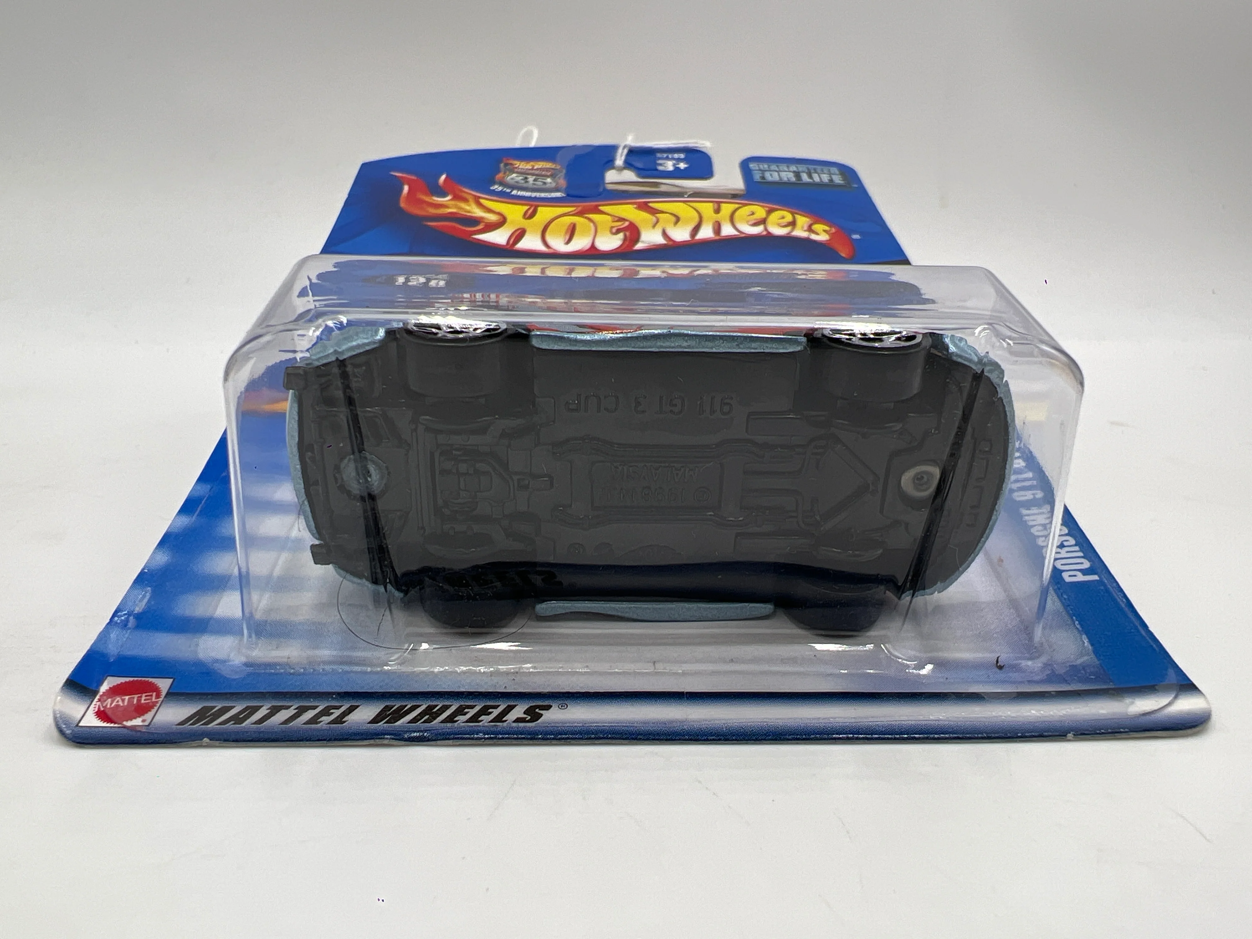 2003 Hot Wheels Collector #128 Porsche 911 GT3 Cup Light Blue 99D - Image 6