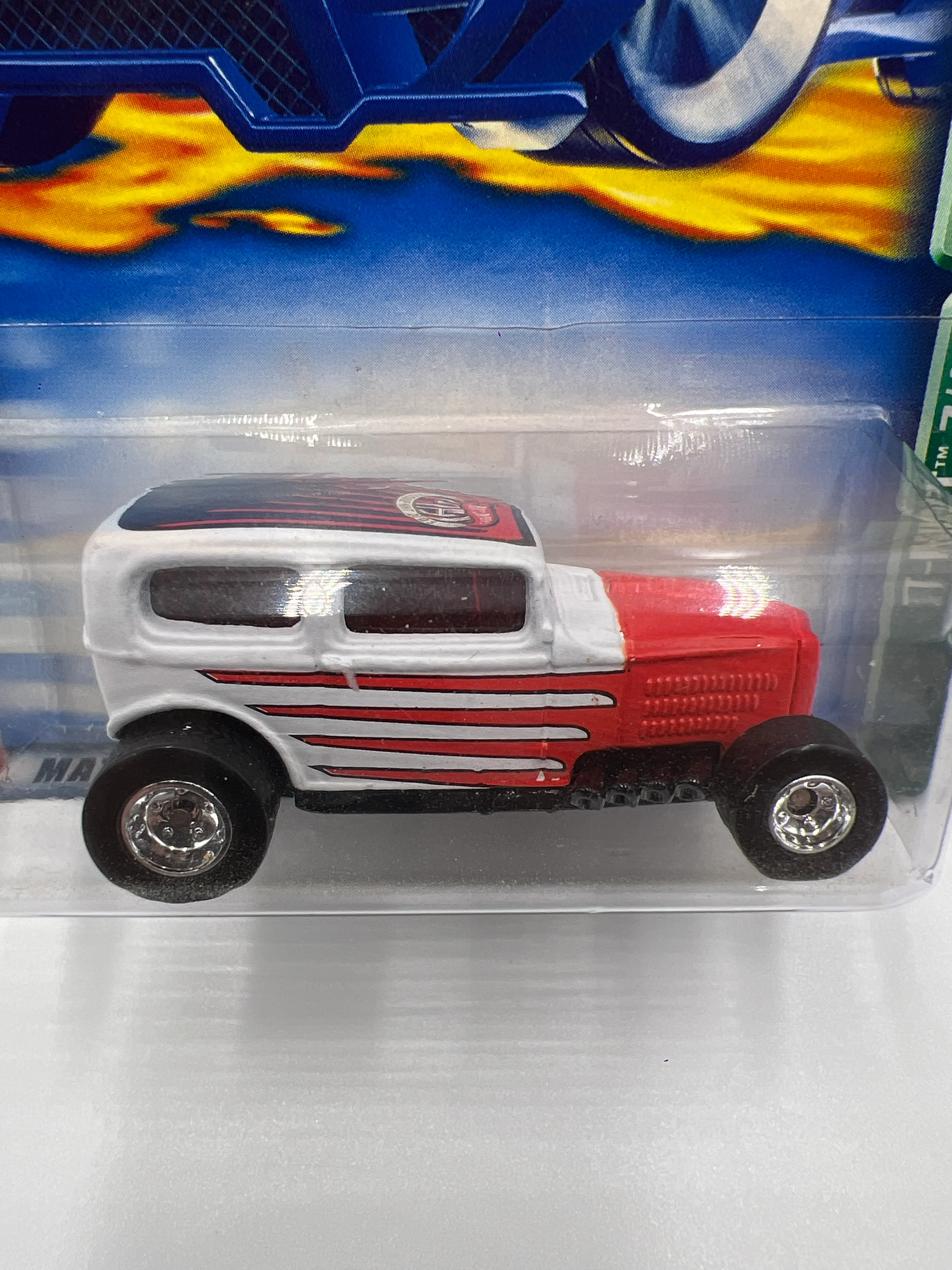 2003 Hot Wheels Real Rider T-Hunt #7 Midnight Otto White/Red Loose Blister 274H - Image 3