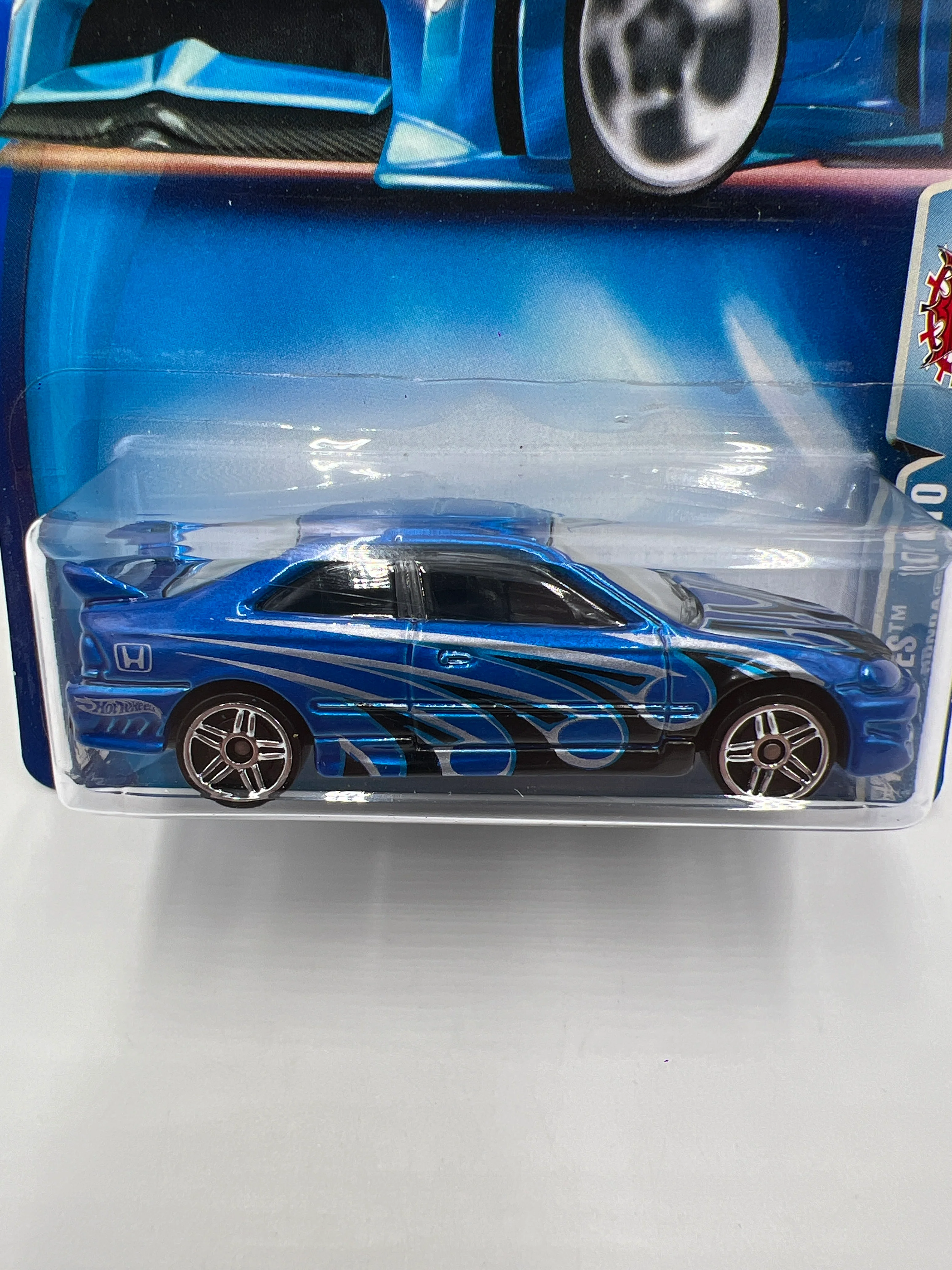 2003 Hot Wheels Pride Rides #184 Honda Civic Blue 78A - Image 3