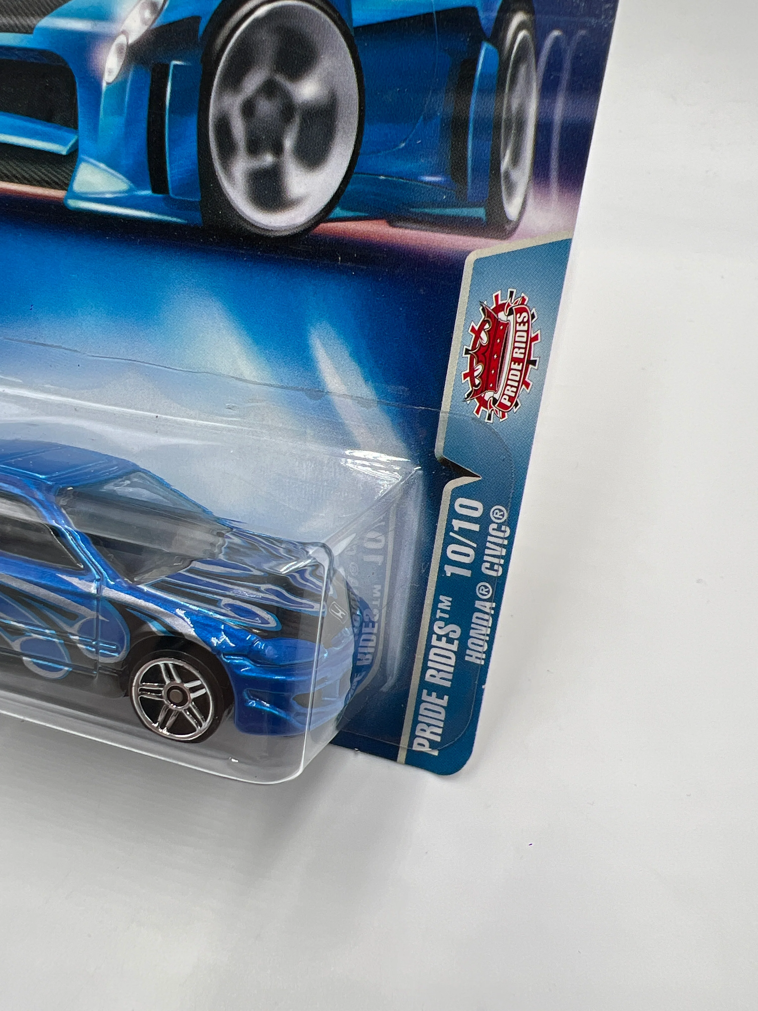 2003 Hot Wheels Pride Rides #184 Honda Civic Blue 78A - Image 4