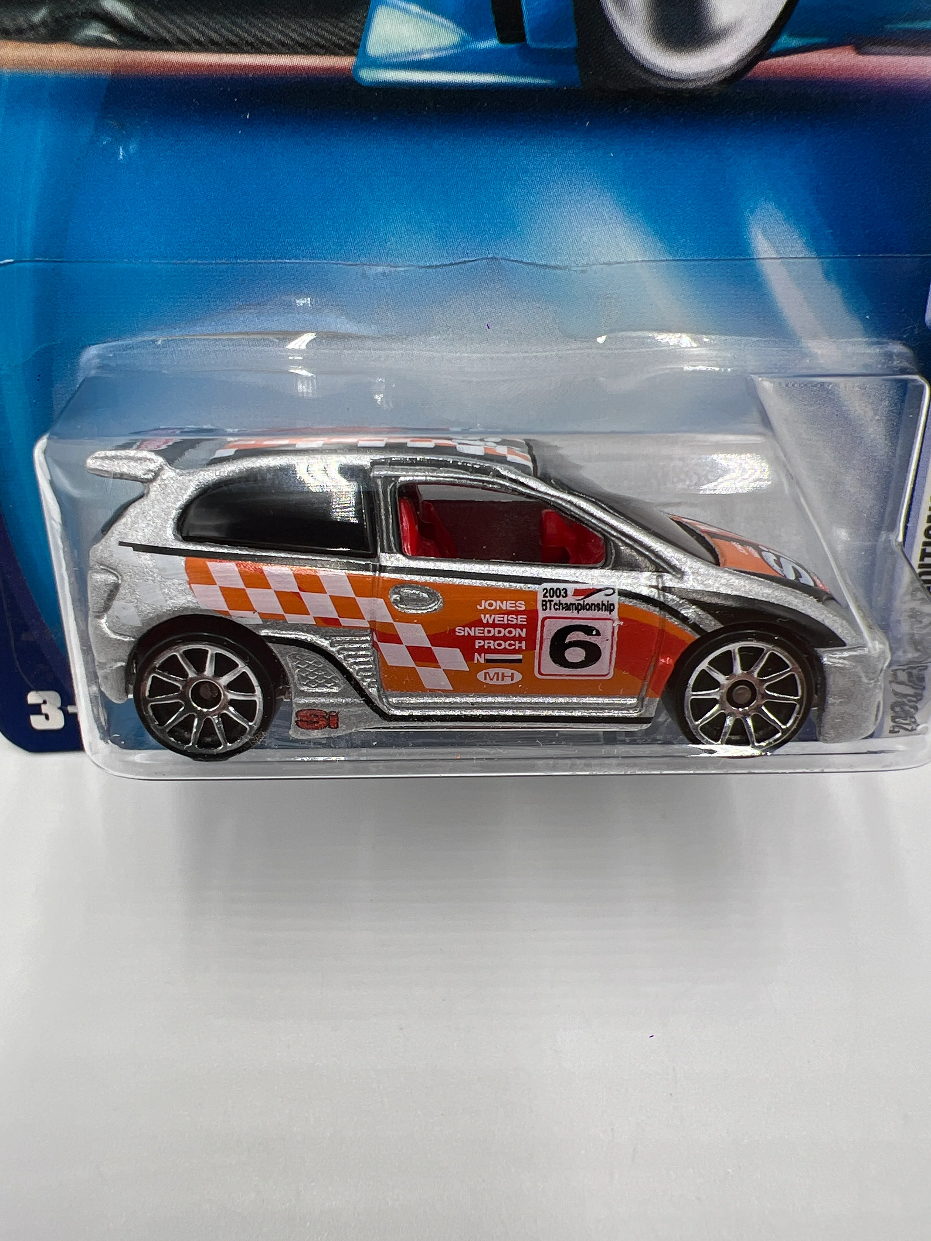 2003 Hot Wheels First Editions #39 Honda Civic Silver 79B - Image 3