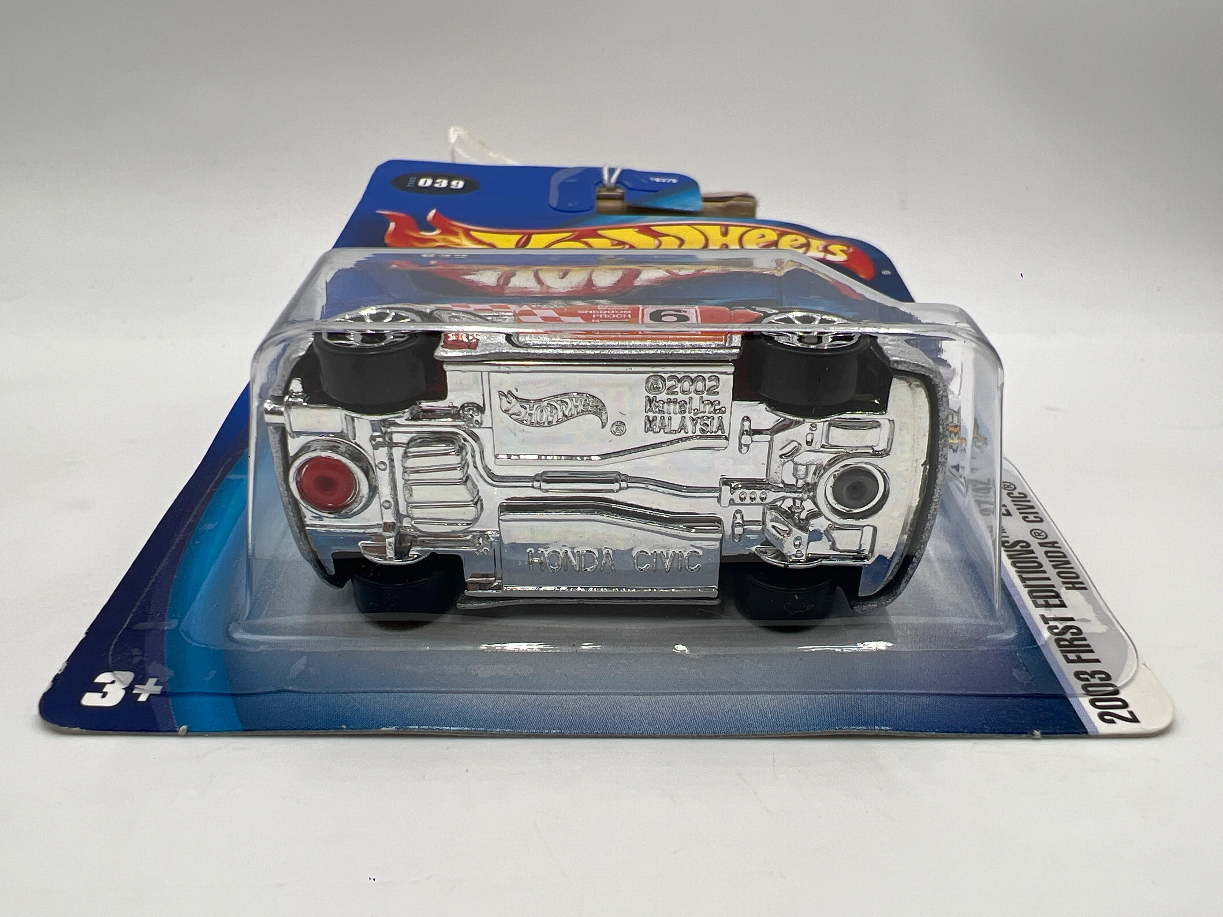 2003 Hot Wheels First Editions #39 Honda Civic Silver 79B - Image 6
