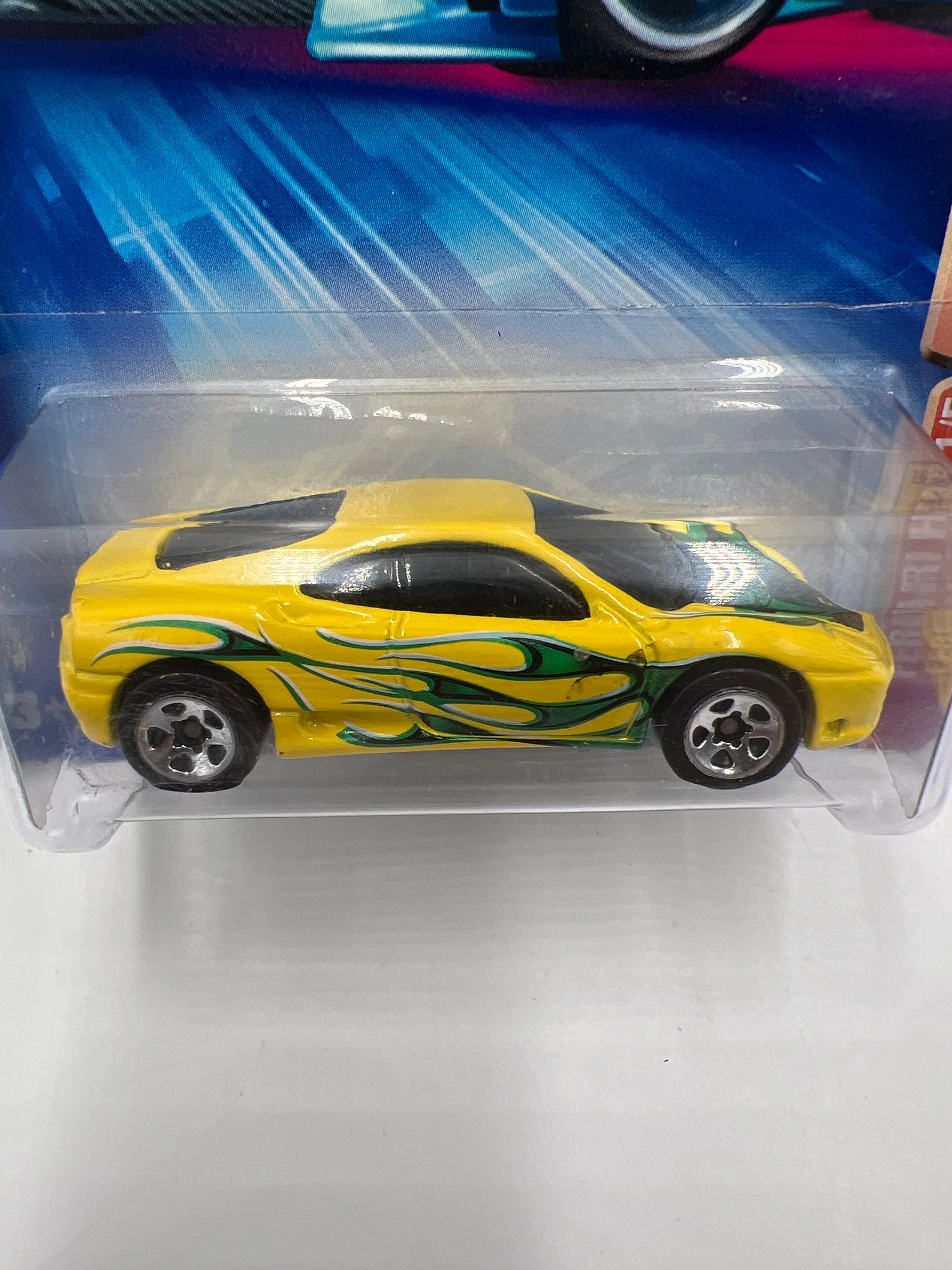 2004 Hot Wheels Ferrari Heat #128 Ferrari 360 Modena Yellow SR - Image 2