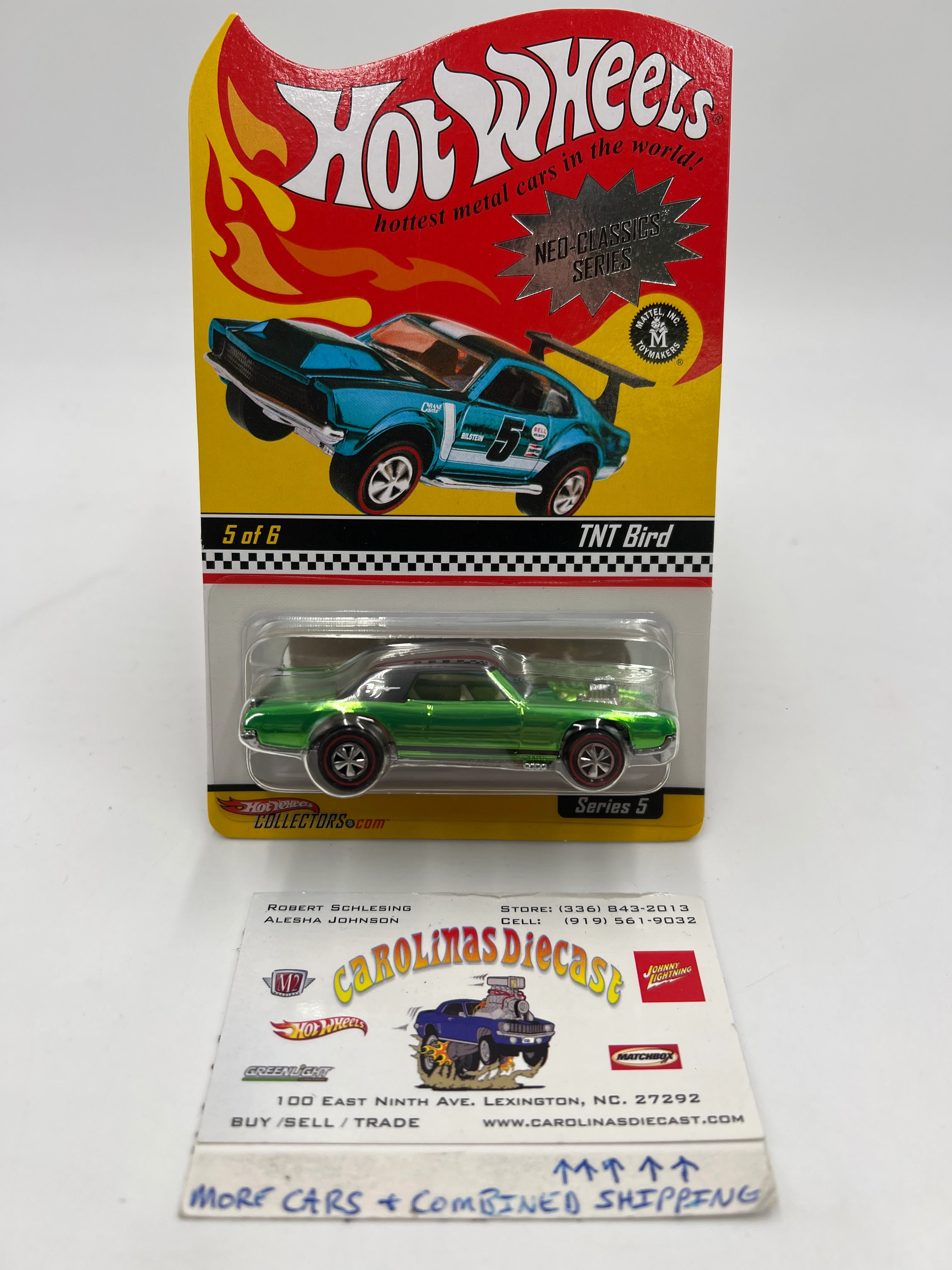 Hot Wheels Neo-Classics Series TNT Bird Green W/Protector 6853/11000