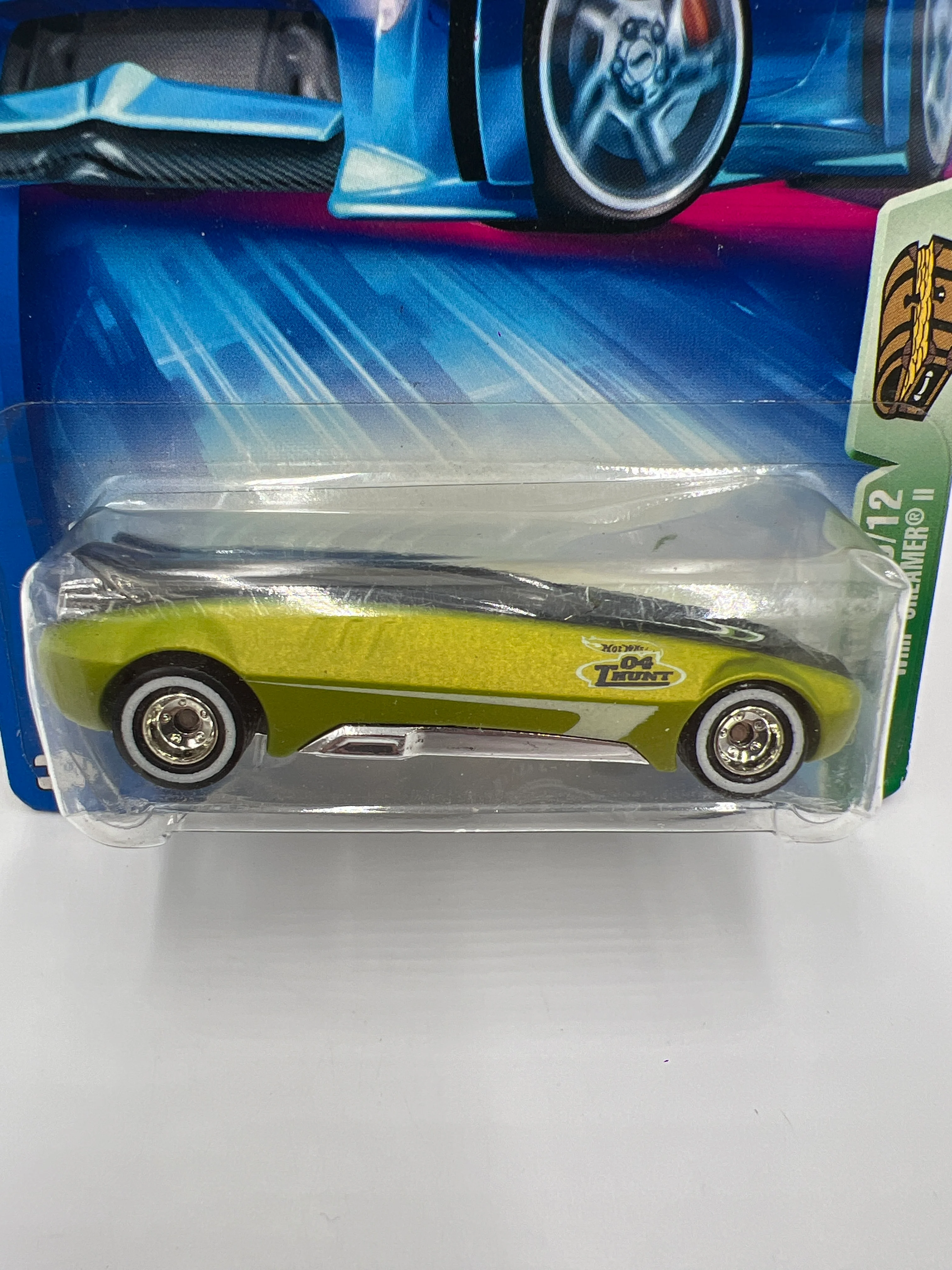 2004 Hot Wheels Treasure Hunt #109 Whip Creamer II Green W/Real Riders Bad Blister 282D - Image 2