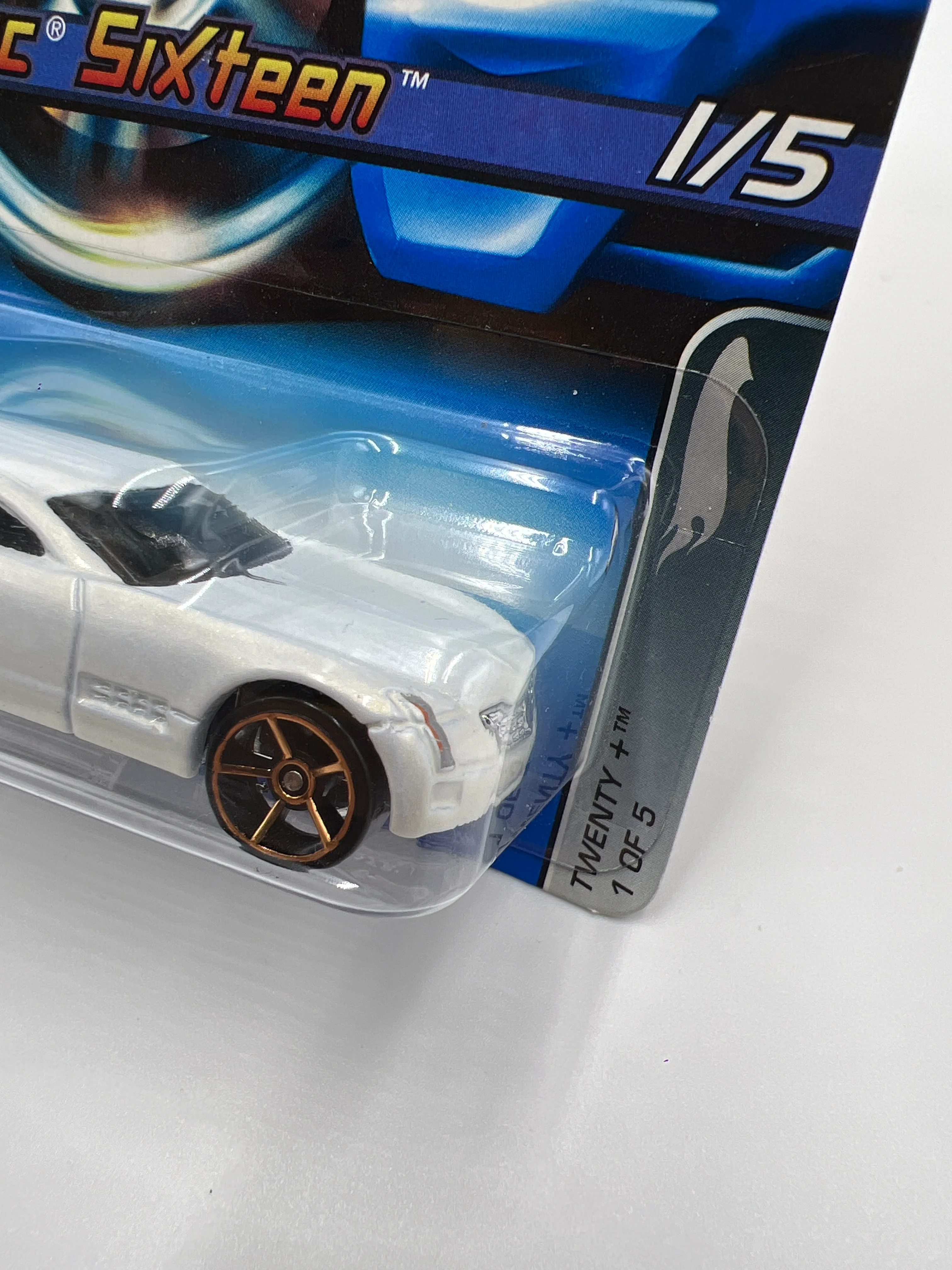 2005 Hot Wheels Faster Than Ever #116 Cadillac Sixteen White FTE W/Protector SR - Image 4