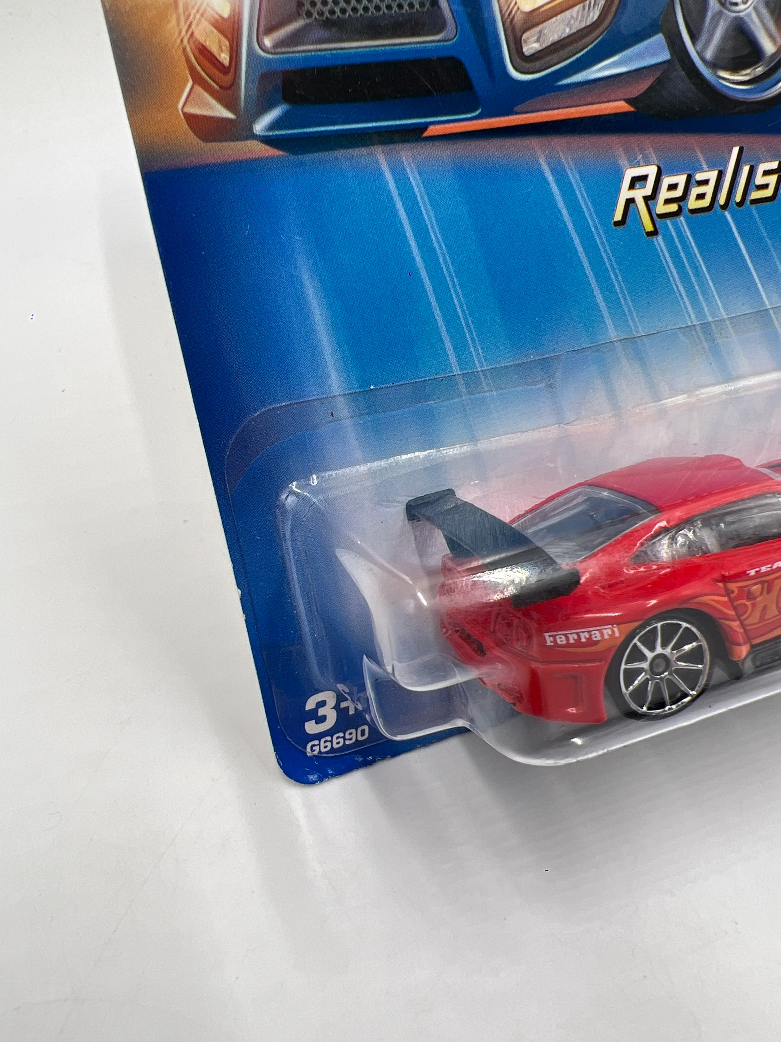 2005 Hot Wheels First Editions Realistix #3 Ferrari 575 GTC Red 10SP Wheels SR - Image 4
