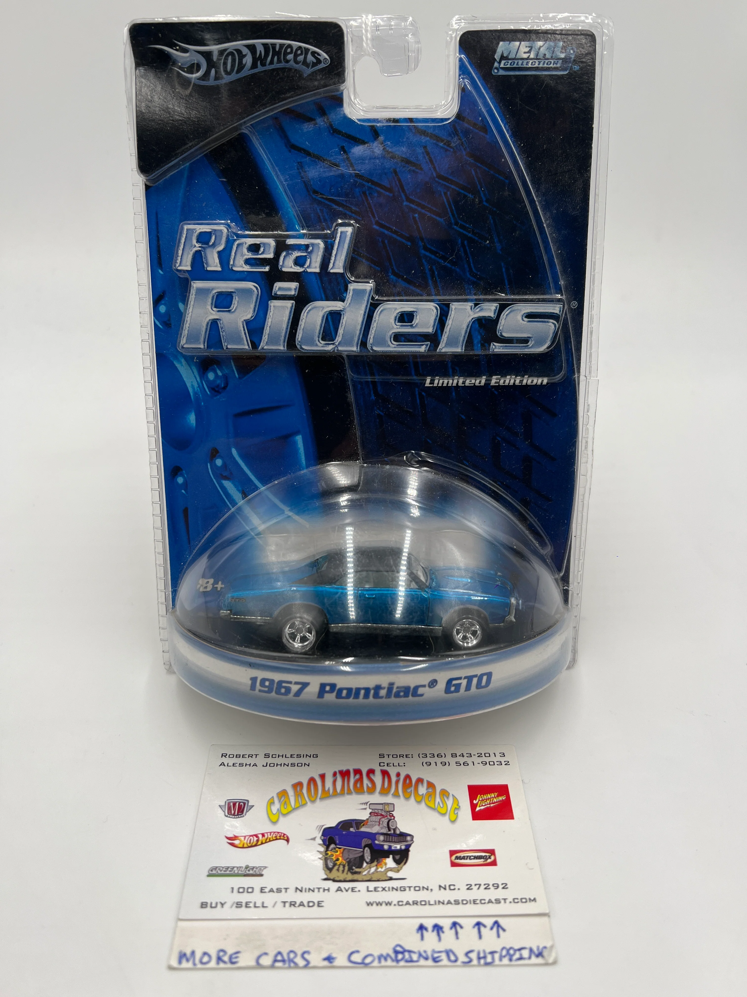 2005 Hot Wheels Real Riders Limited Edition Series 1967 Pontiac GTO Blue (Blister Seperating) SR