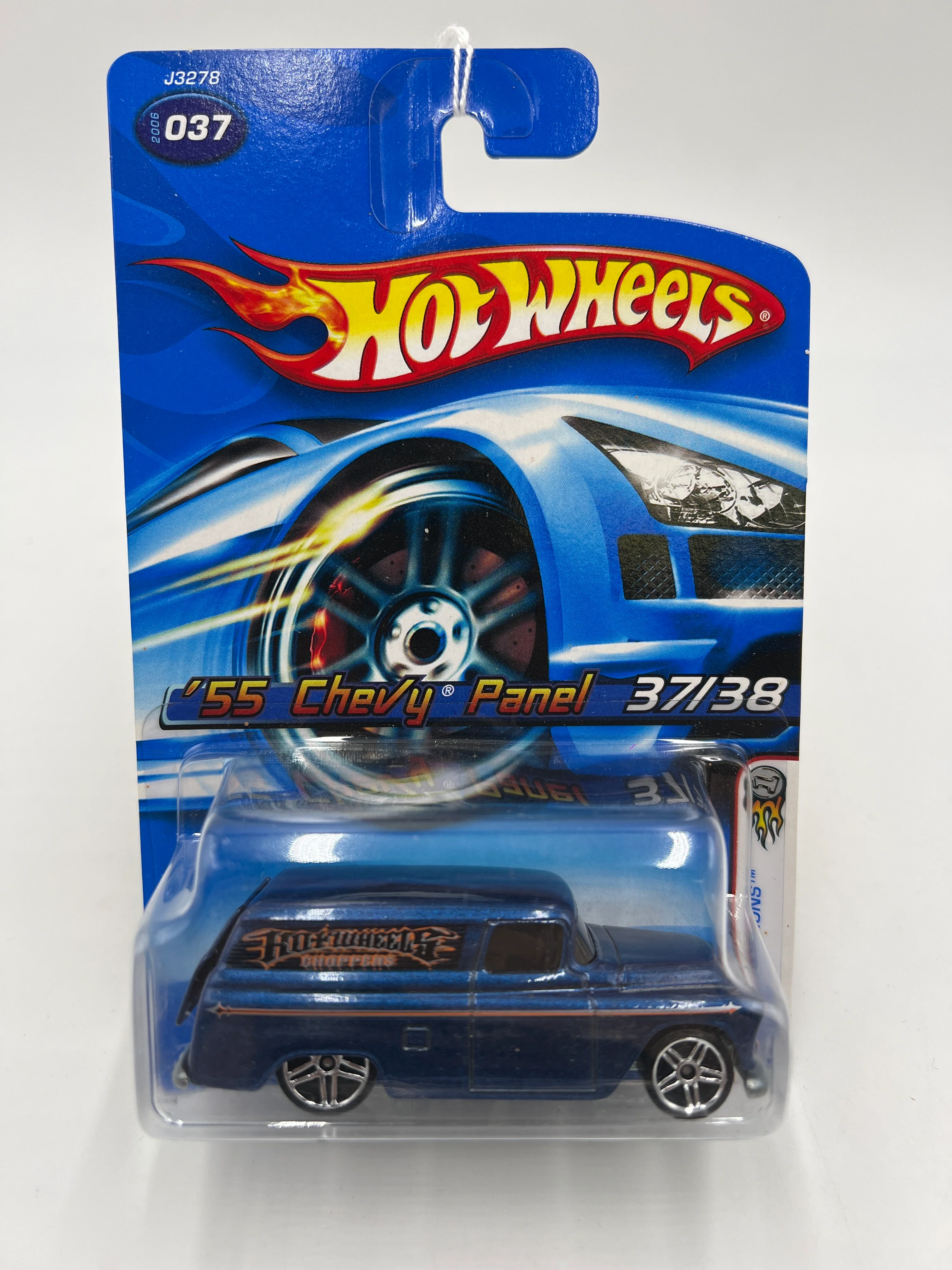 2006 Hot Wheels First Editions #037 55 Chevy Panel Blue - Image 2