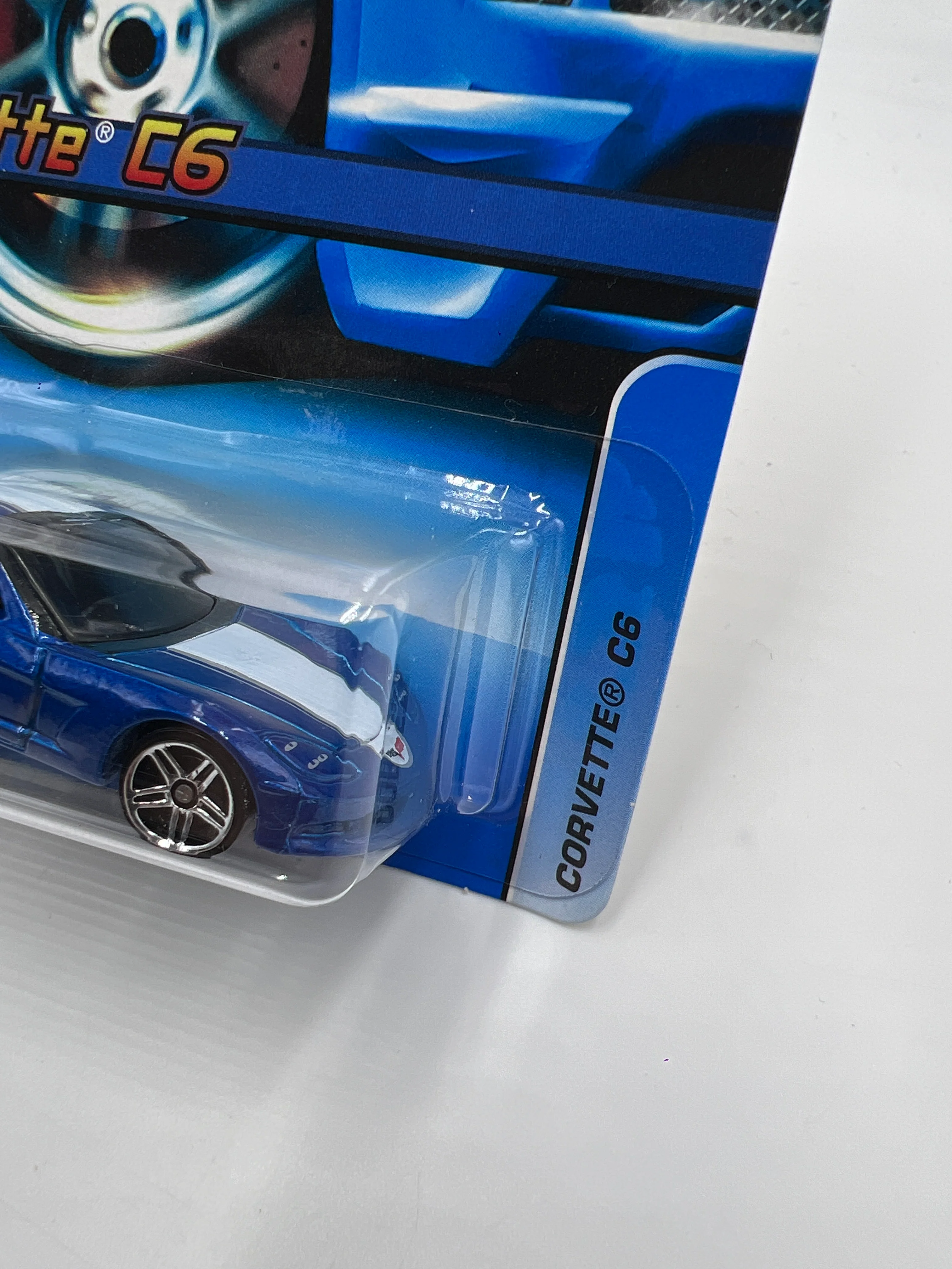 2006 Hot Wheels #154 Kmart Exclusive Tinted Window Variation Corvette C6 Blue 240C - Image 5