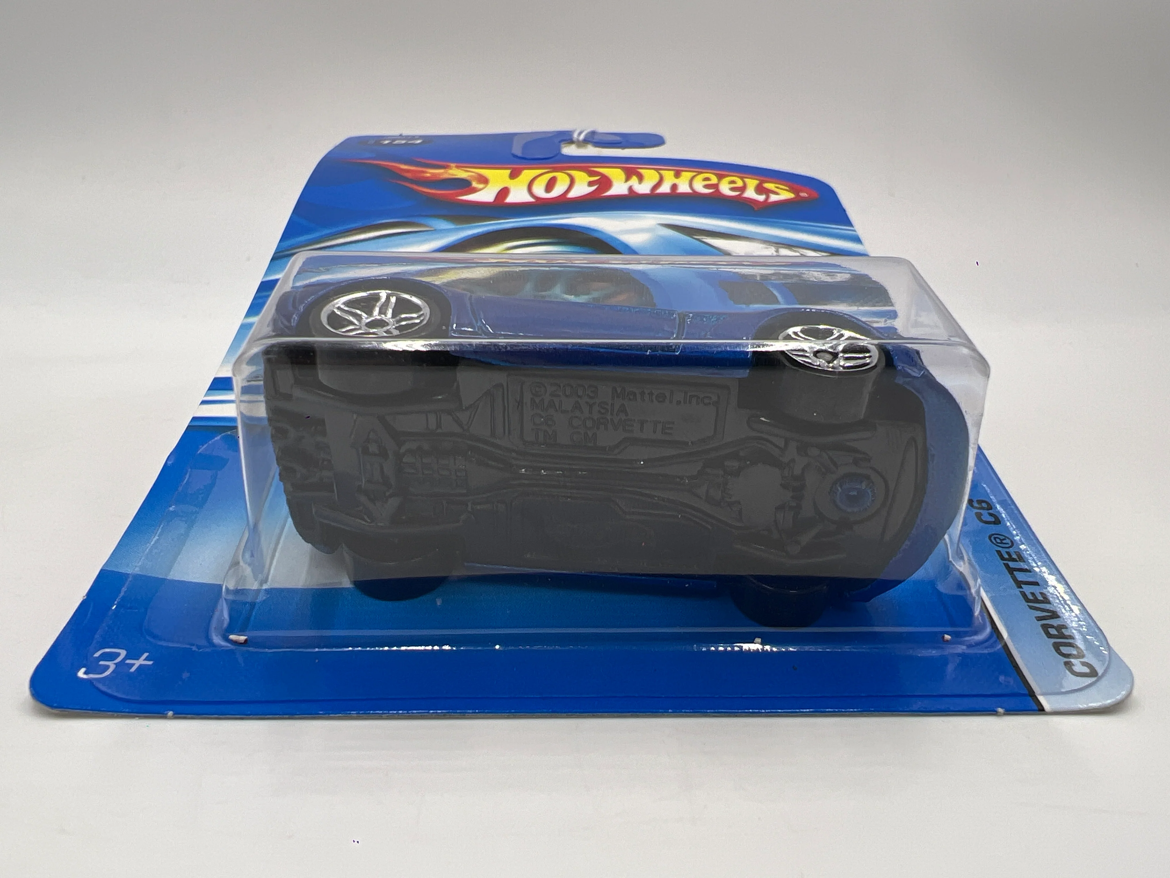 2006 Hot Wheels #154 Kmart Exclusive Tinted Window Variation Corvette C6 Blue 240C - Image 7