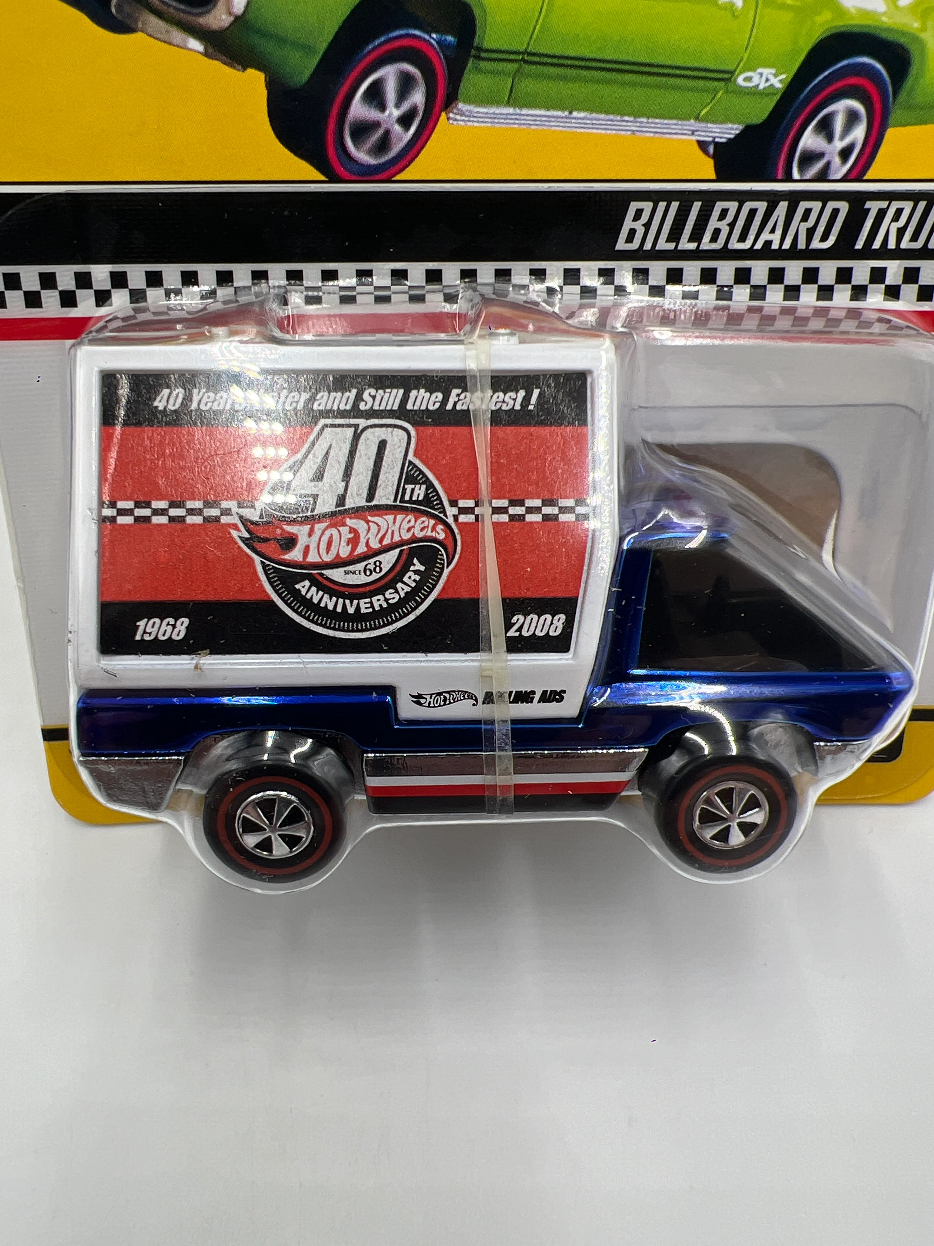 2008 Hot Wheels 8th Annual Collectors Nationals 2142/3000 Billboard Truck Blue W/Working Light & Protector - Image 2